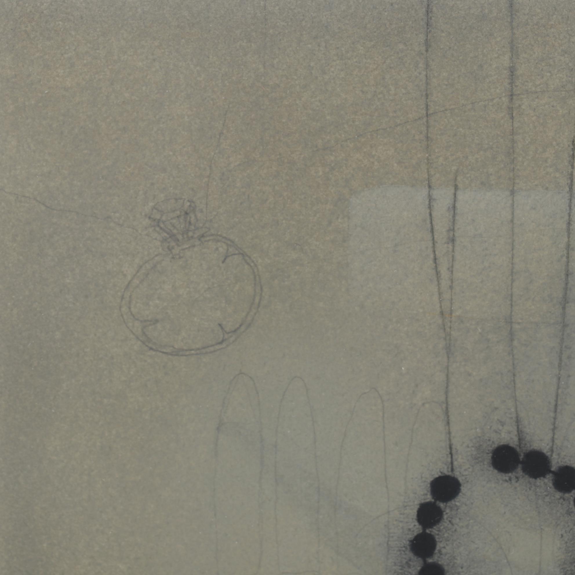 Greg Murr Pastel and Charcoal Drawing "Trouble Swings," 1999