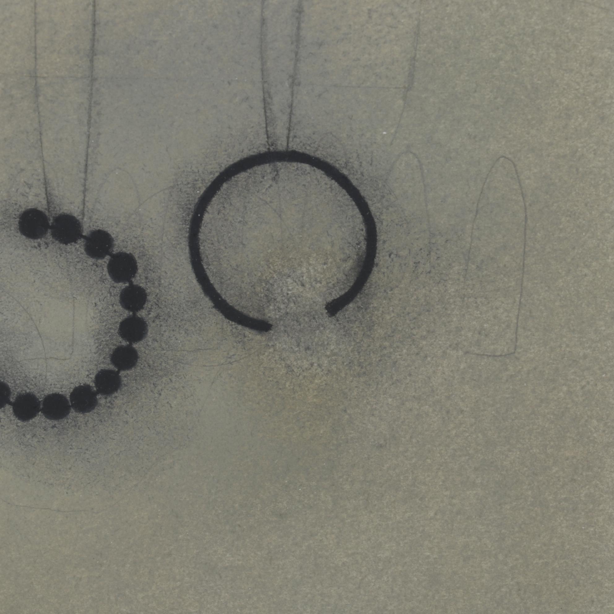 Greg Murr Pastel and Charcoal Drawing "Trouble Swings," 1999