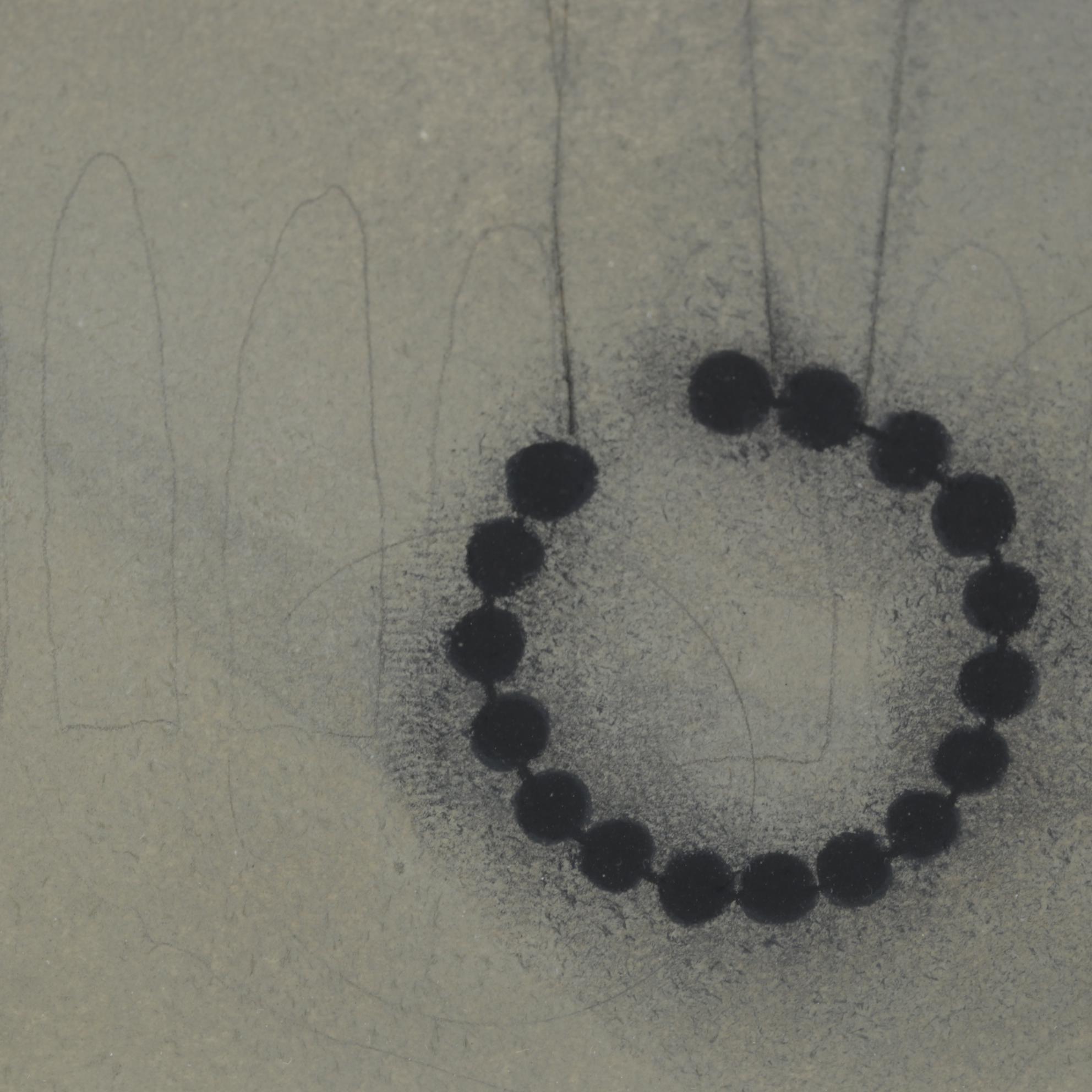 Greg Murr Pastel and Charcoal Drawing "Trouble Swings," 1999