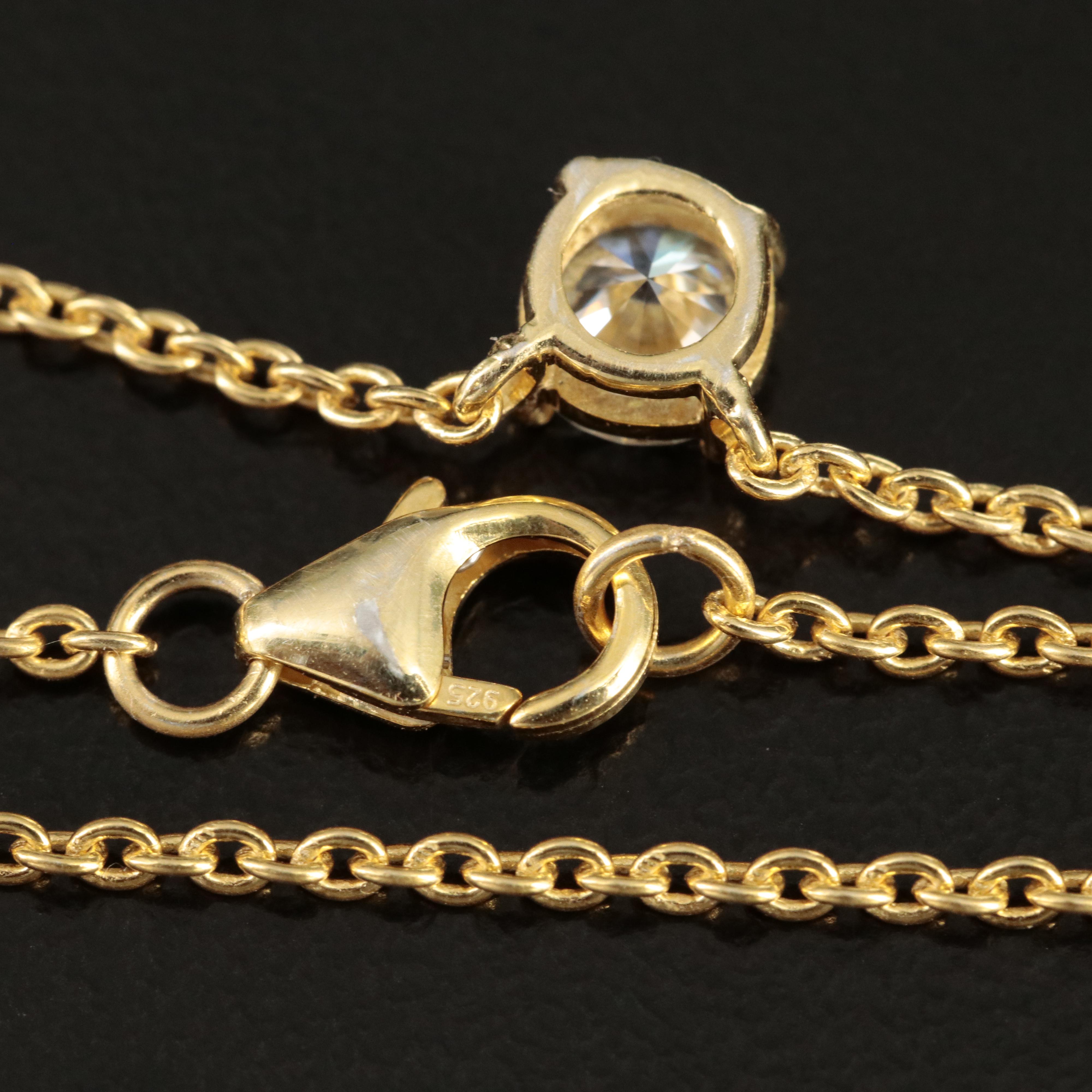 Sterling Moissanite Necklace