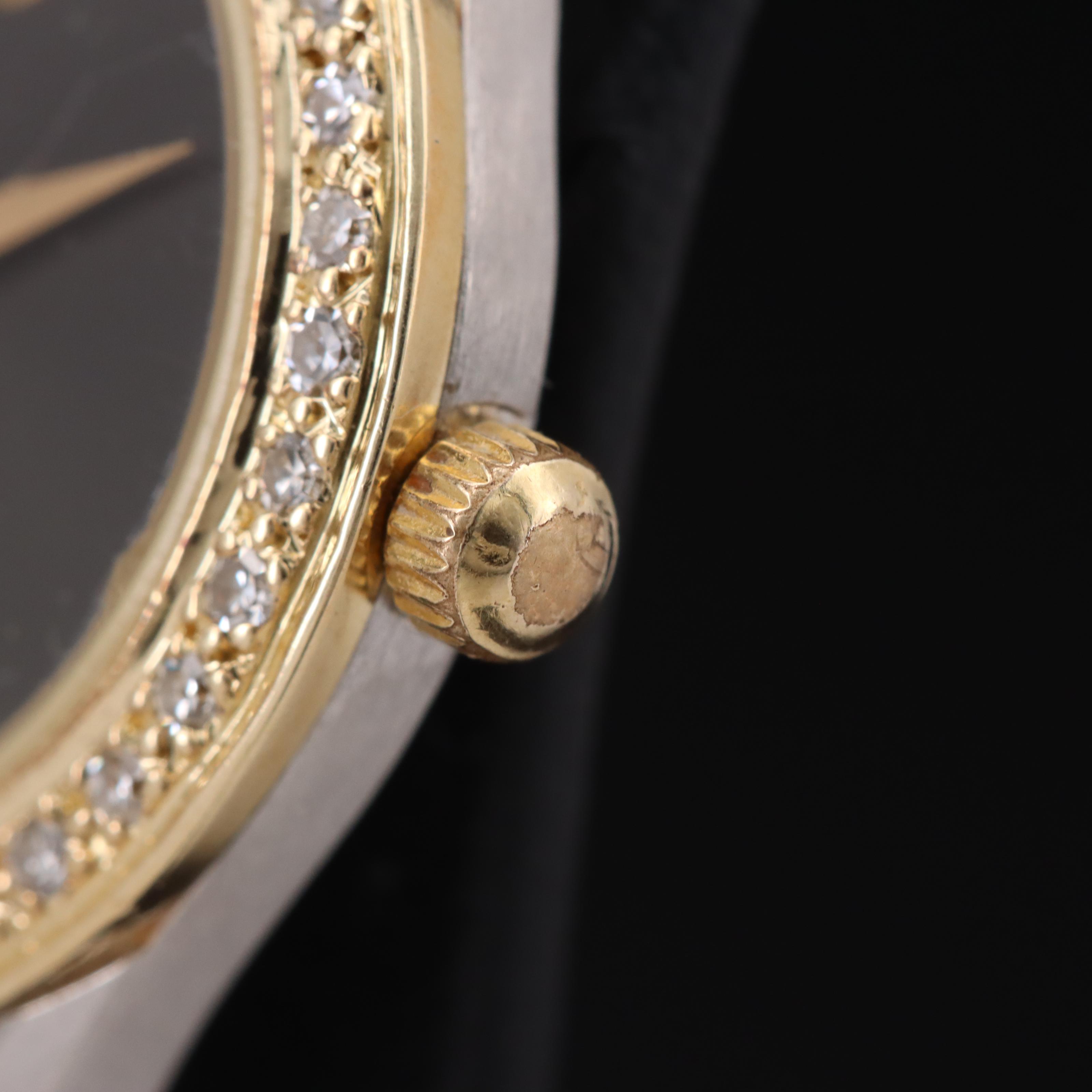 Movado 14K and Stainless Steel Diamond Watch