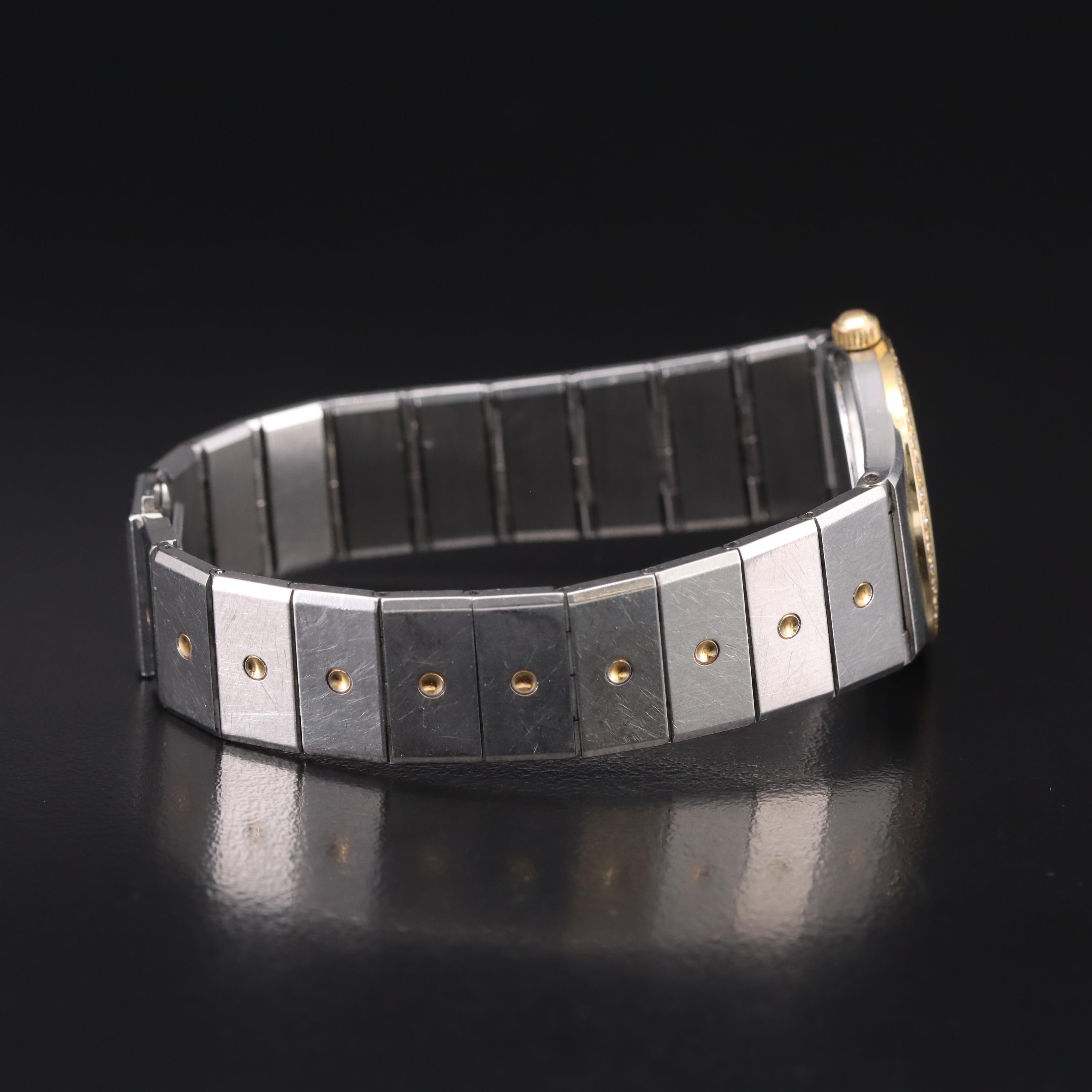 Movado 14K and Stainless Steel Diamond Watch