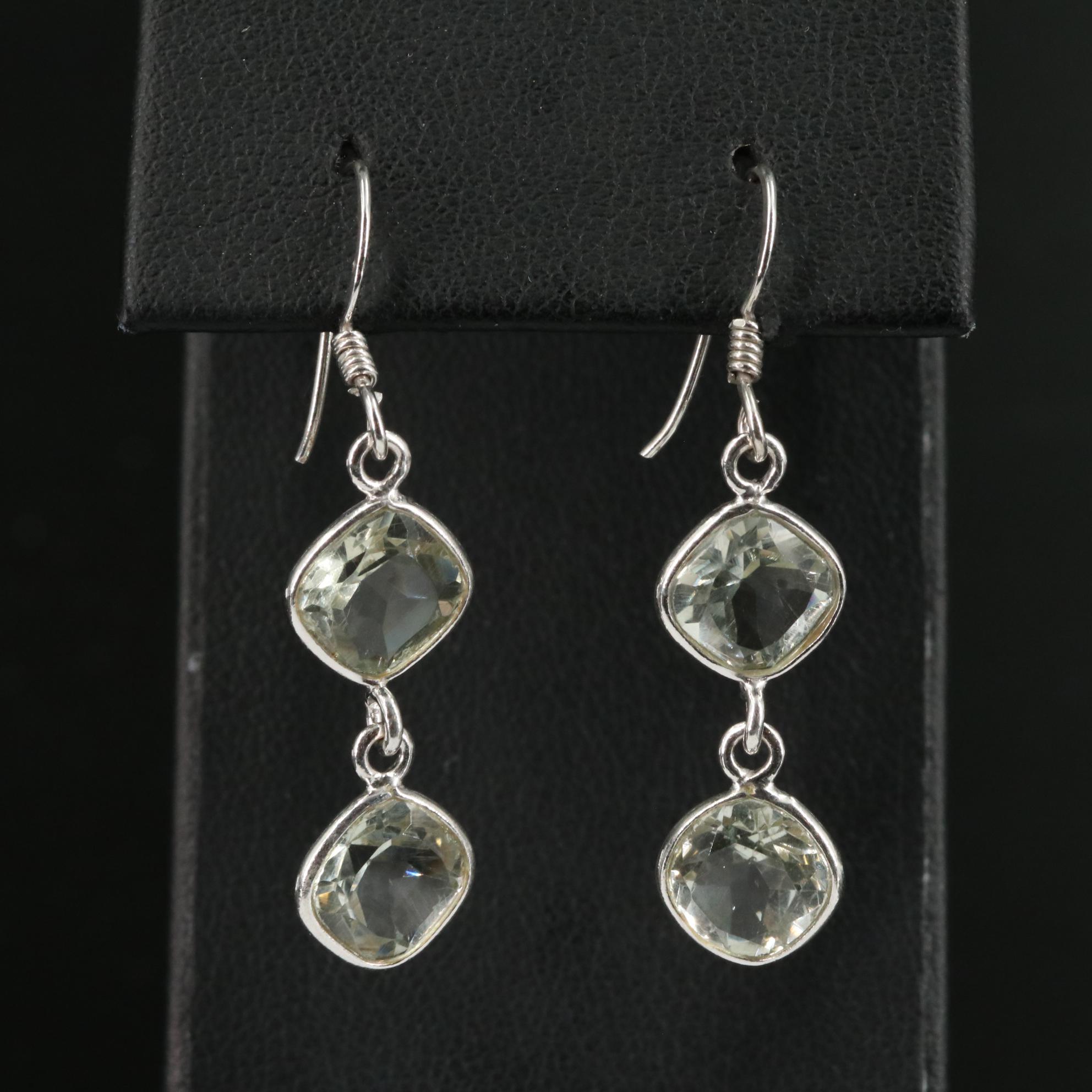 Sterling Peridot Dangle Earrings