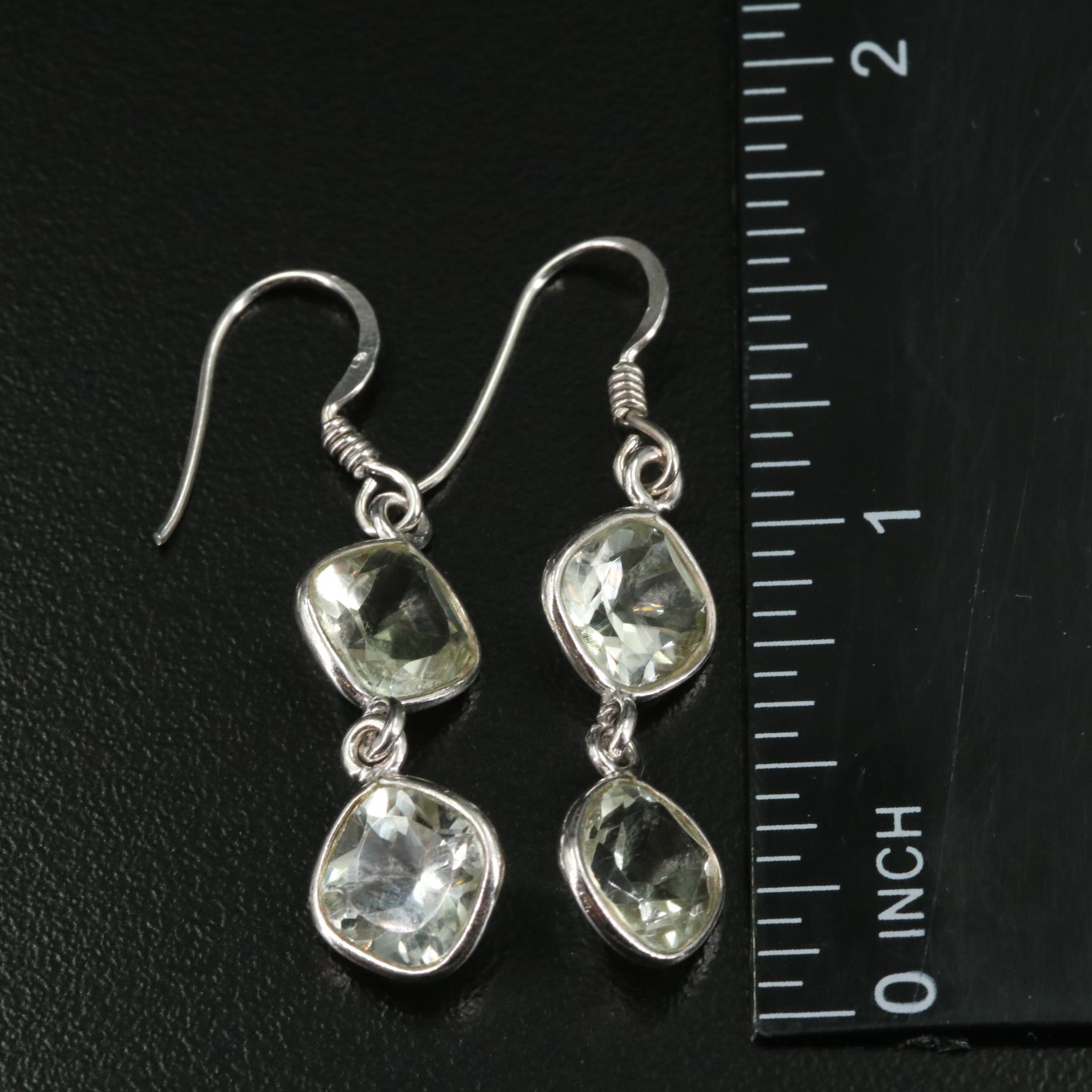 Sterling Peridot Dangle Earrings