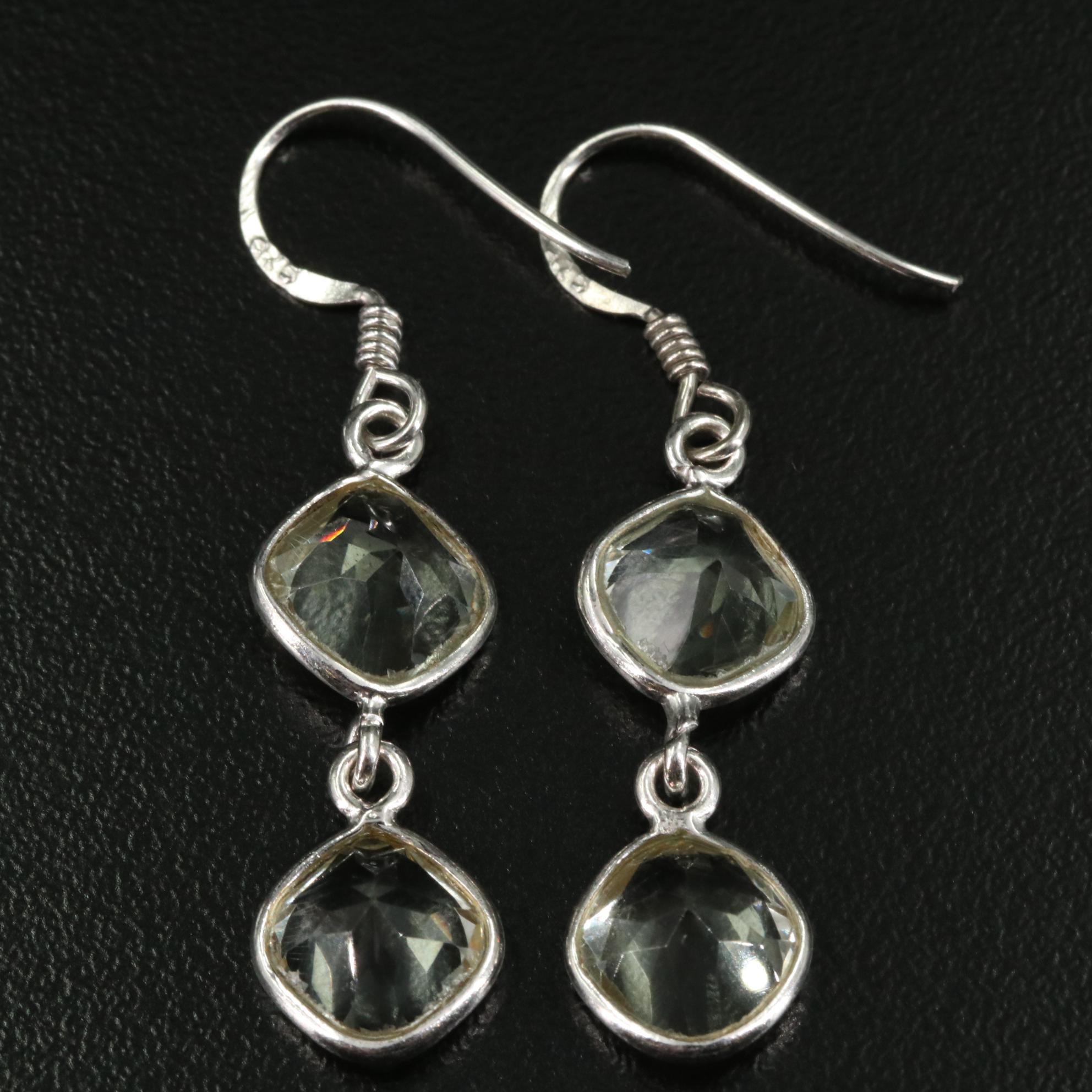 Sterling Peridot Dangle Earrings