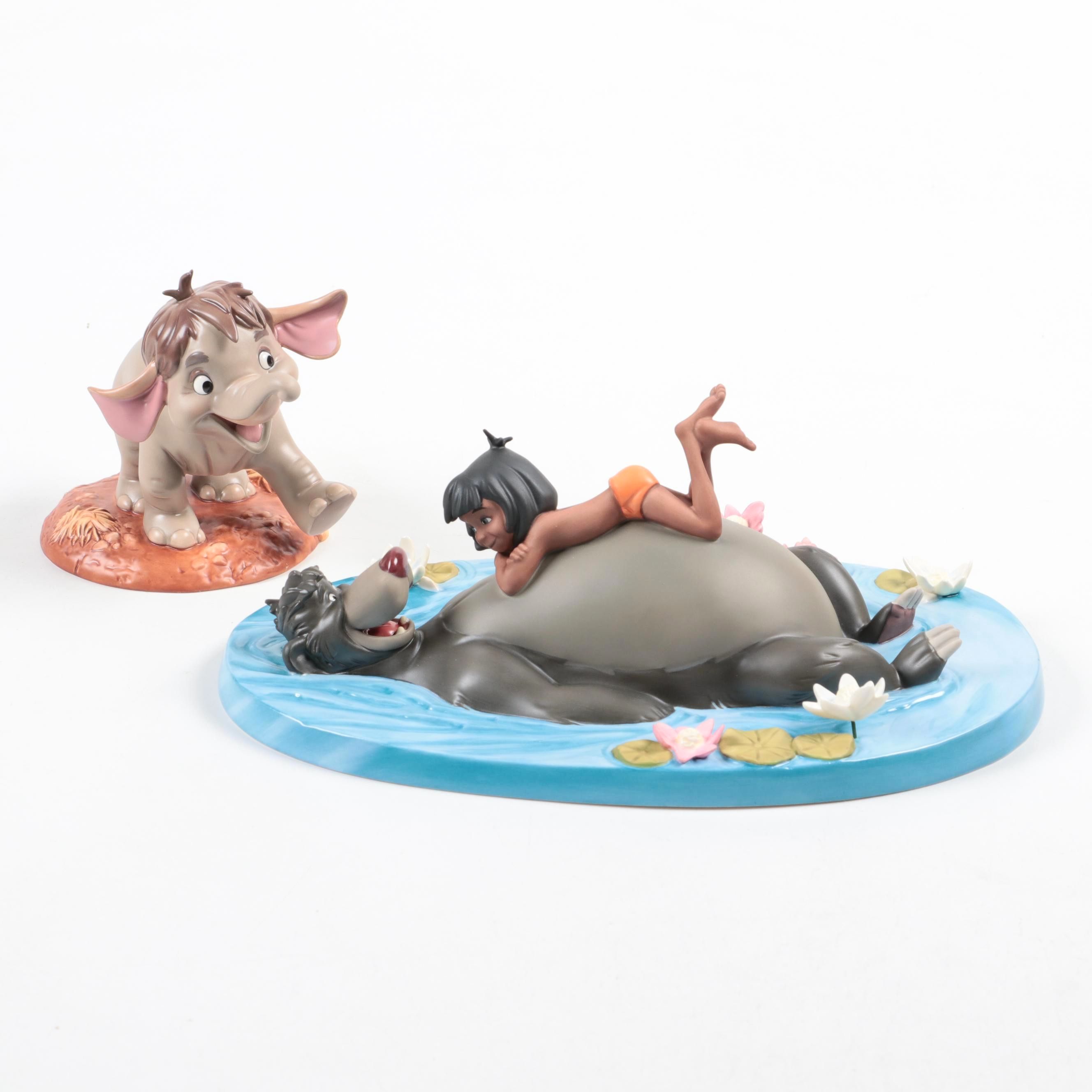 Disney Classics Collection "Baloo & Mowgli" and "Hathi, Jr." Ceramic Figurines