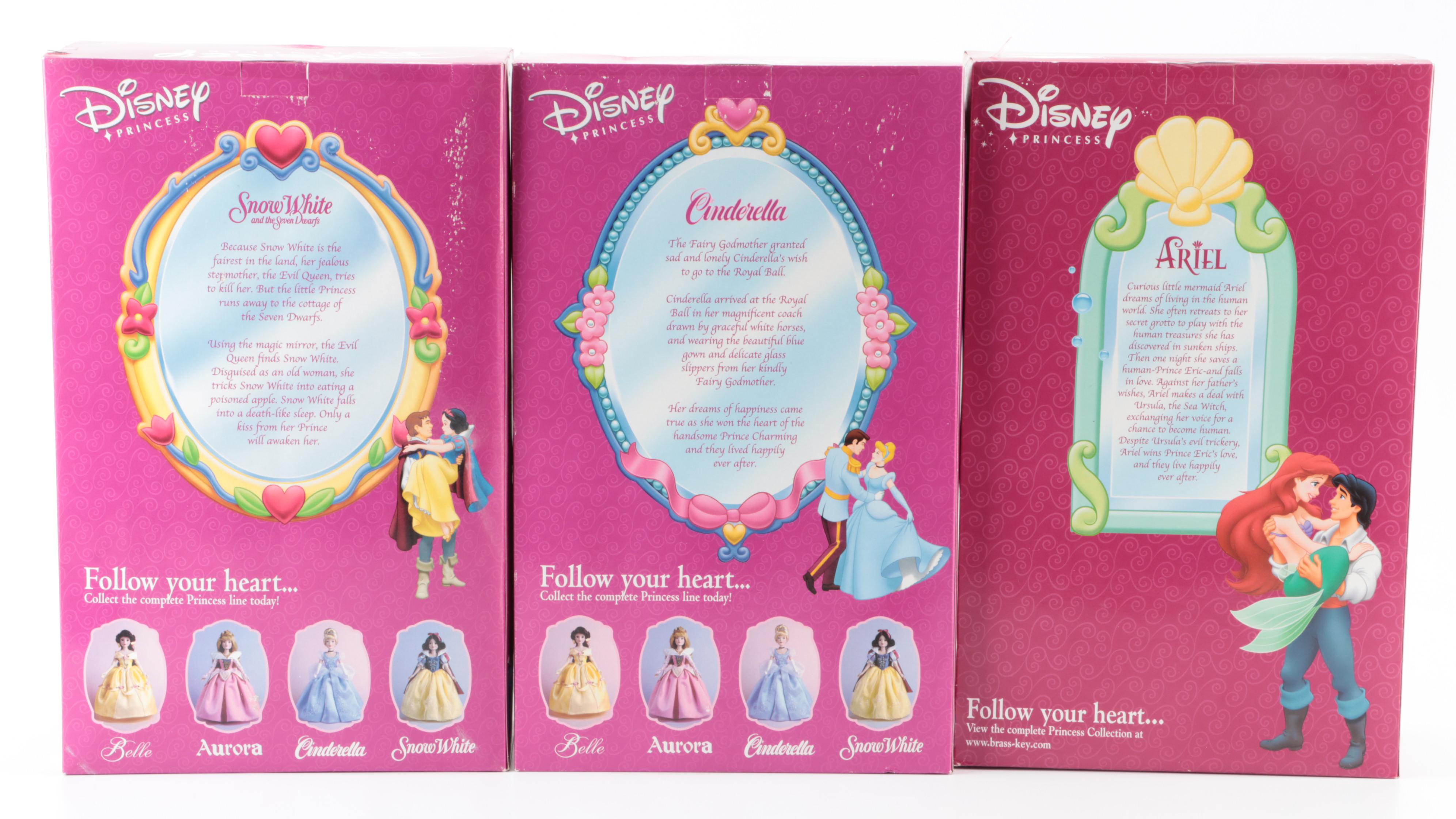 BK Collectibles Disney Princess Collection with Cinderella, Ariel and Snow White