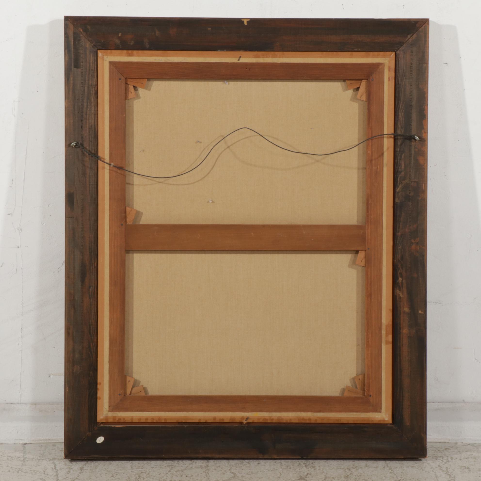 Portrait Oil Painting of Young Boy Holding Pigeon, Circa 1900