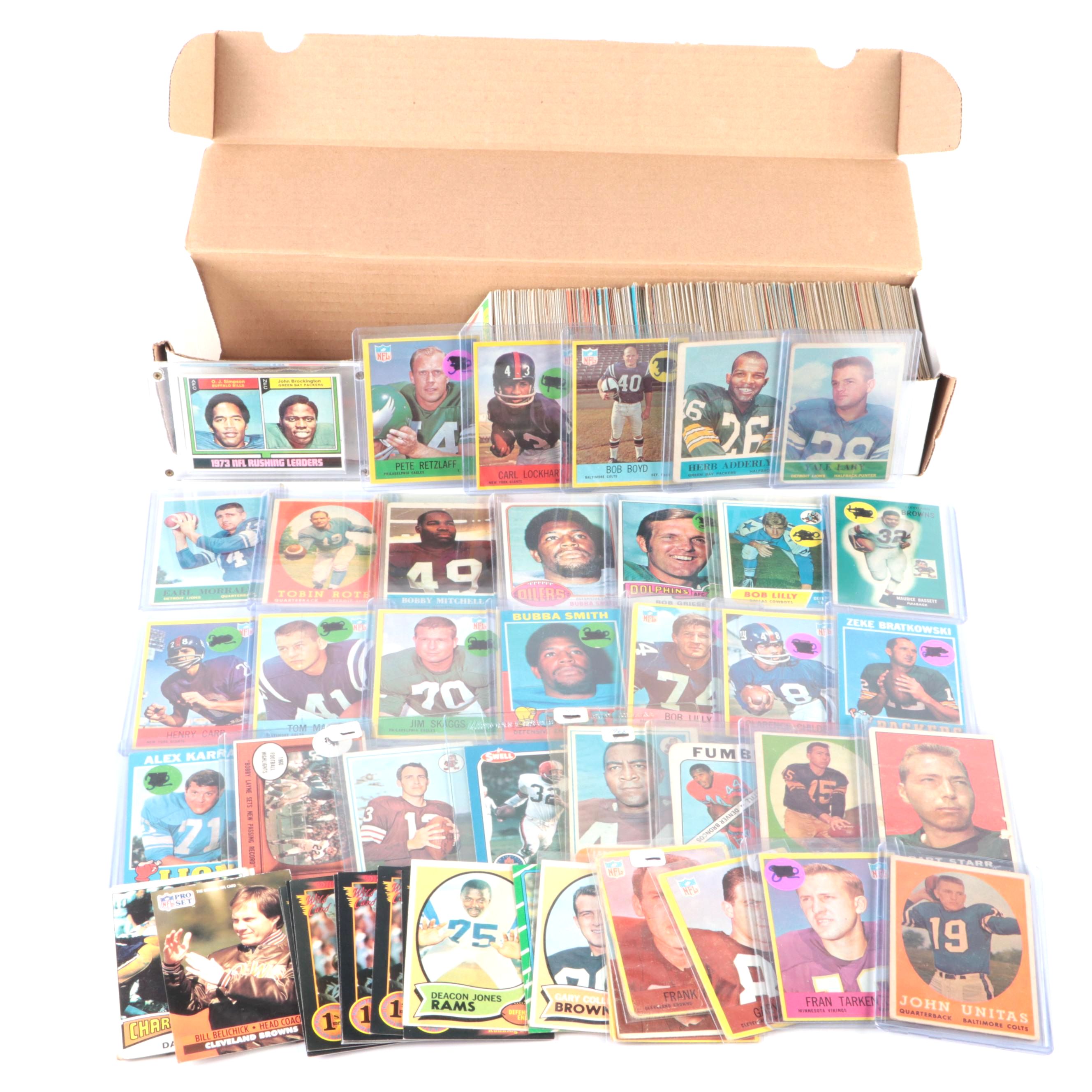 Topps with More Football Cards, Johnny Unitas, Bart Starr and More, 1960s–1990s