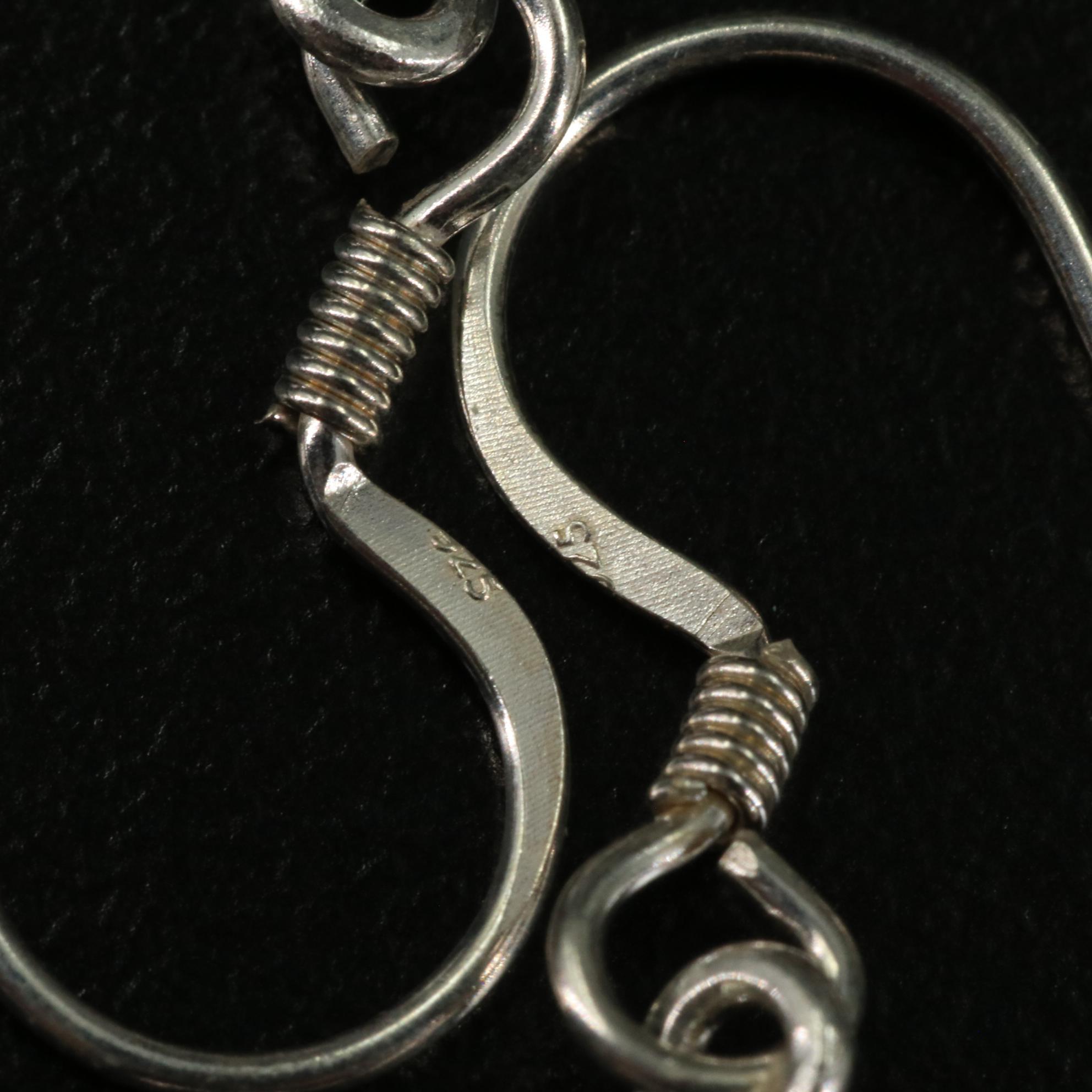 Sterling Amethyst Dangle Earrings