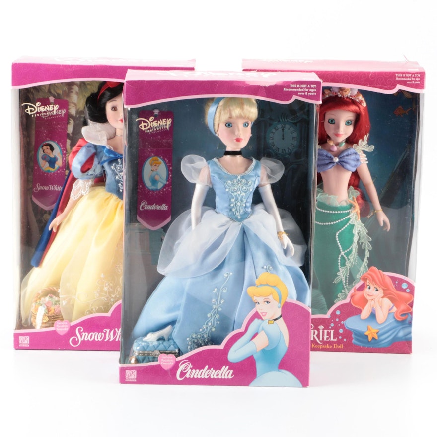 BK Collectibles Disney Princess Collection with Cinderella, Ariel and Snow White