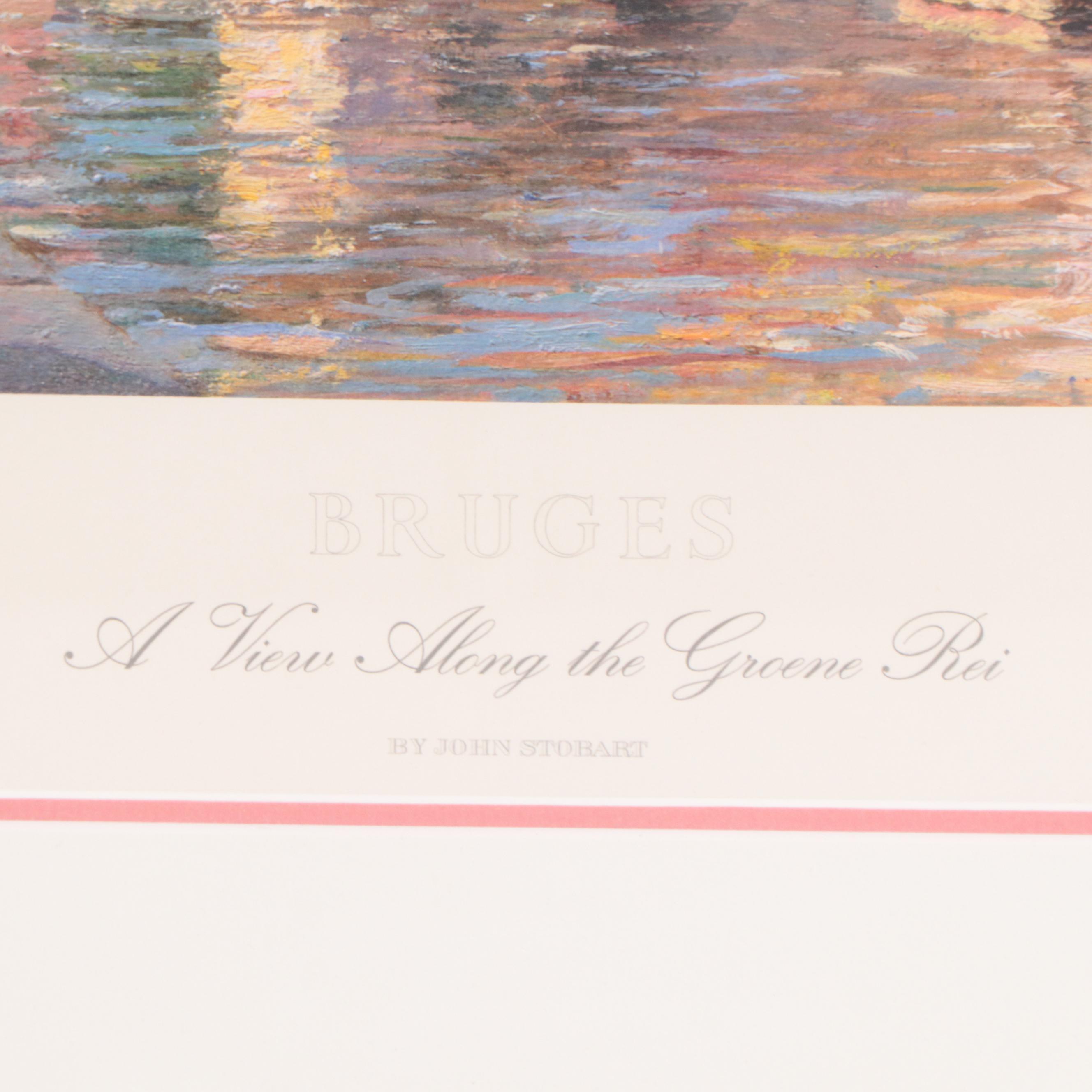 John Stobart Offset Lithograph "Bruges," 2005