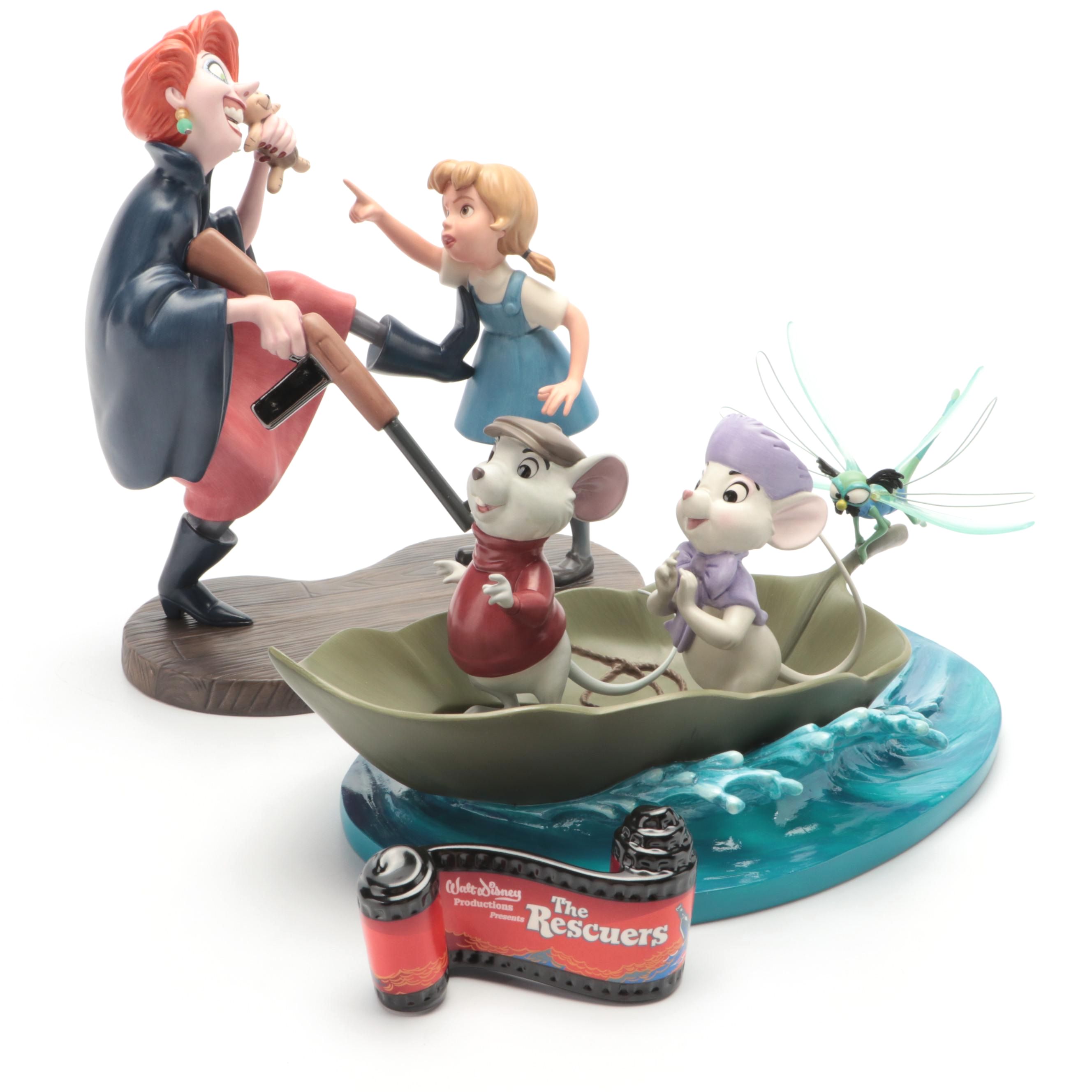 Classics Walt Disney Collection Ceramic Figurines Including "Medusa & Penny"