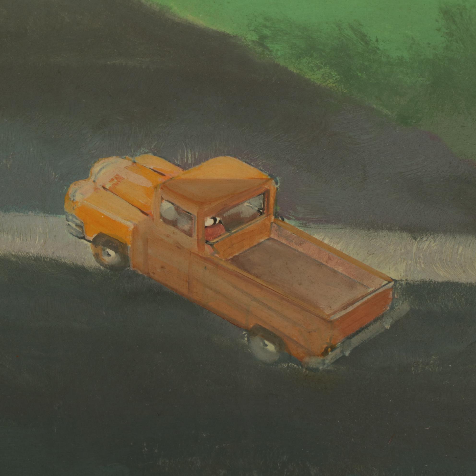 Large-Scale Oil Painting of Nationaline Warehouse, Circa 1970