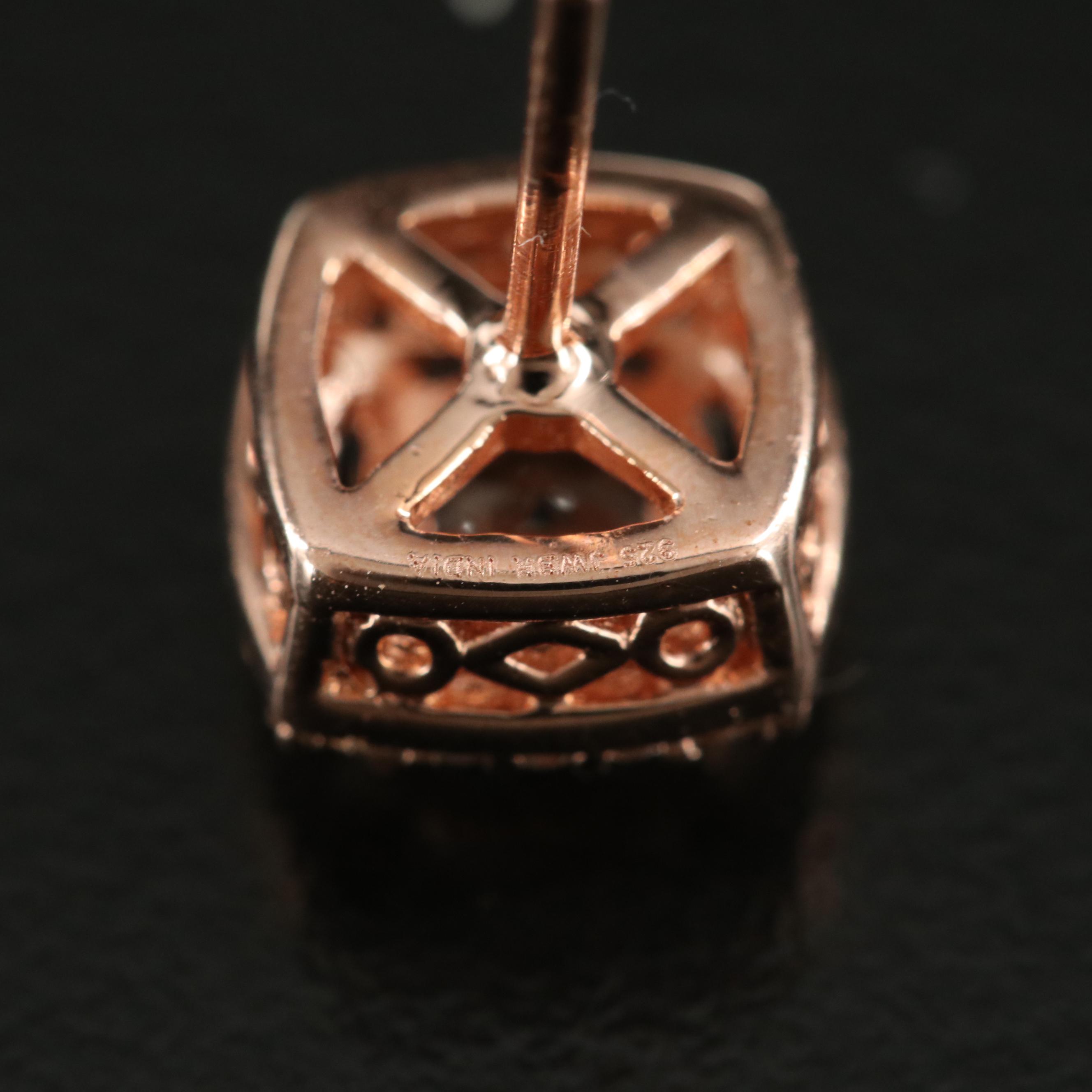 Sterling White Sapphire Stud Earrings