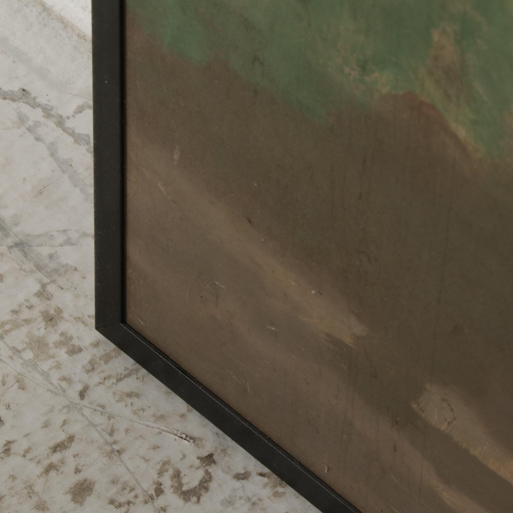 Large-Scale Oil Painting of Nationaline Warehouse, Circa 1970