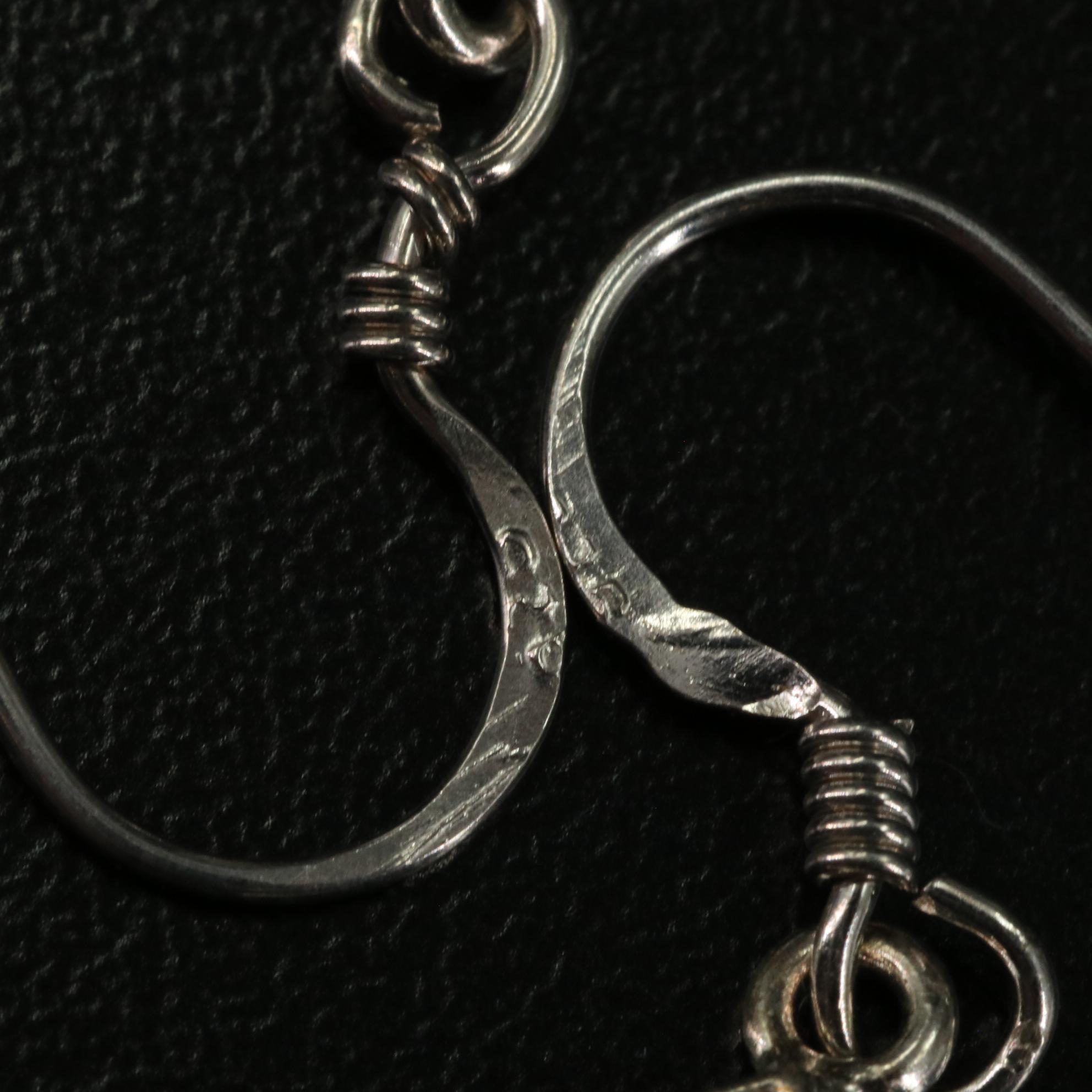 Sterling Diamond Smoky Quartz Drop Earrings