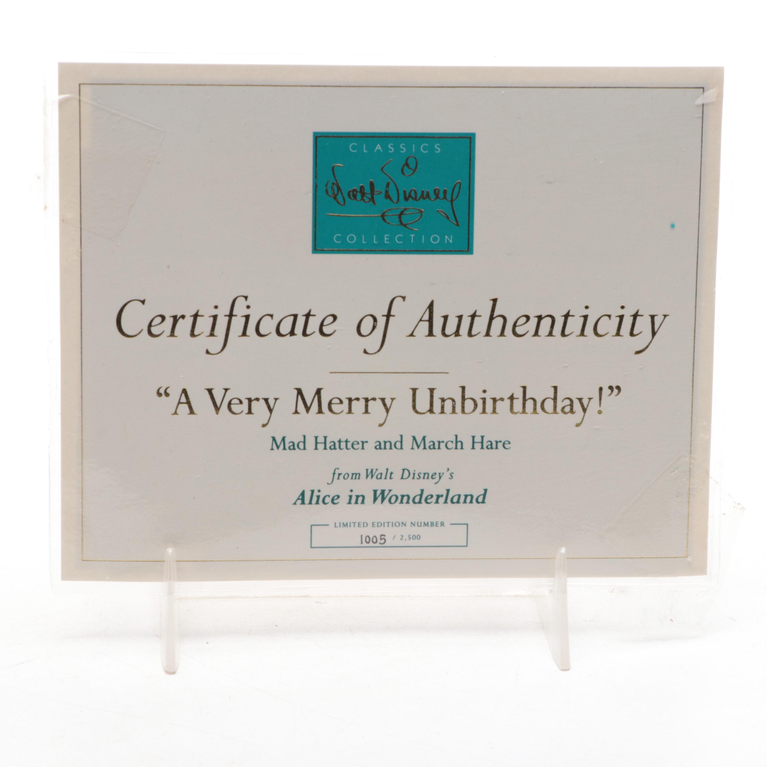 Disney "Mad Hatter and March Hare: A Very Merry Unbirthday" Ceramic Figurine