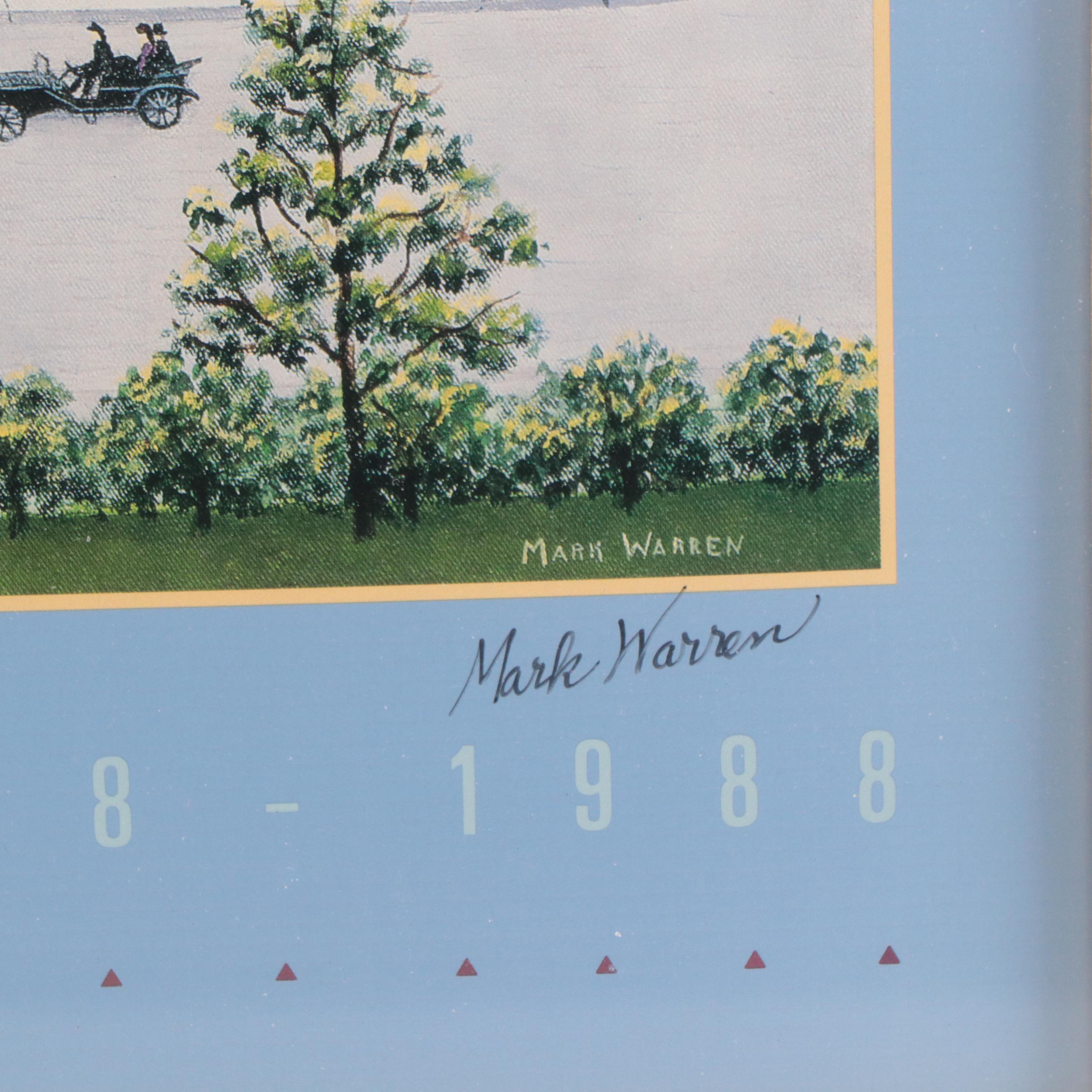 Mark Warren Offset Lithograph "Music Hall"