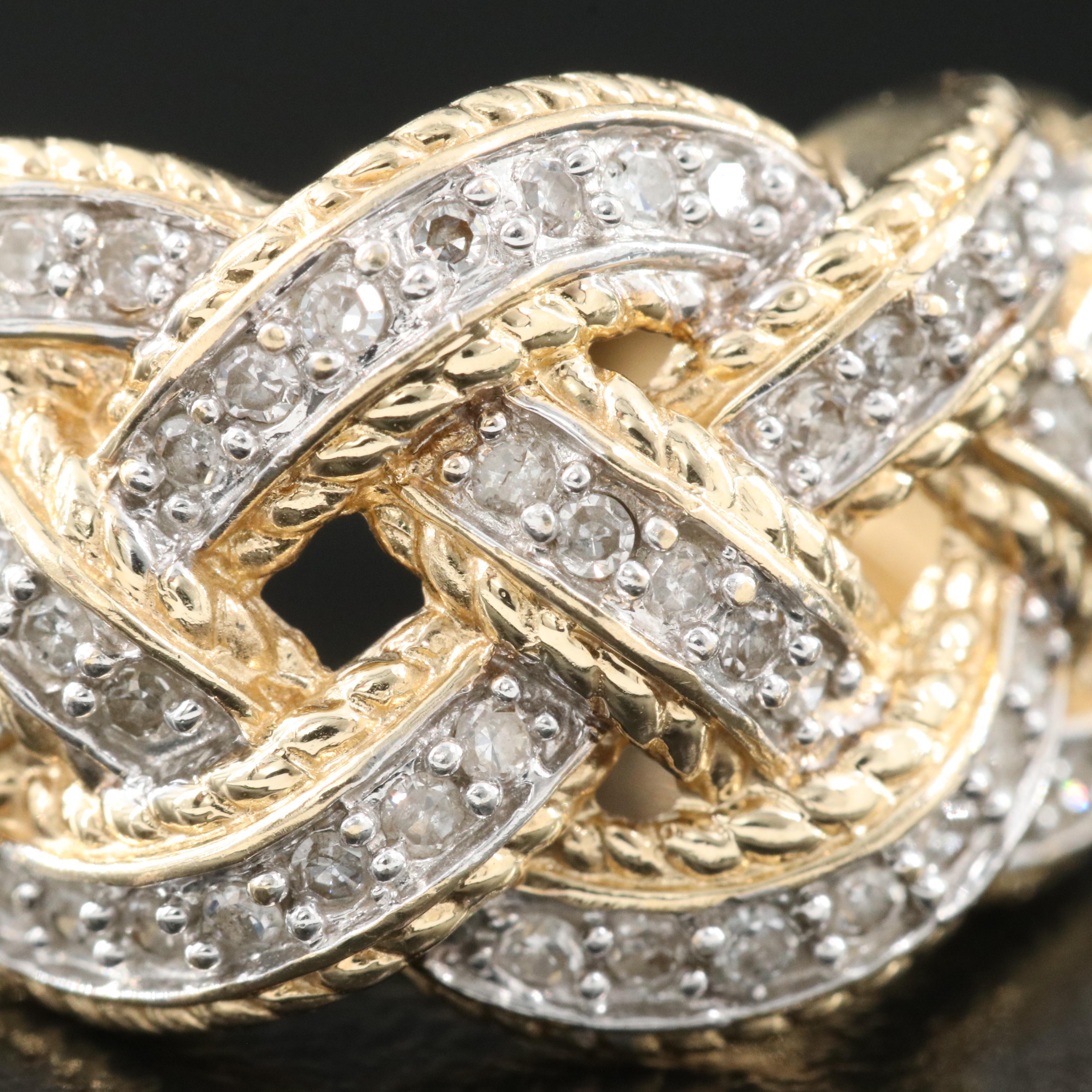 14K 0.45 CTW Diamond Braided Band