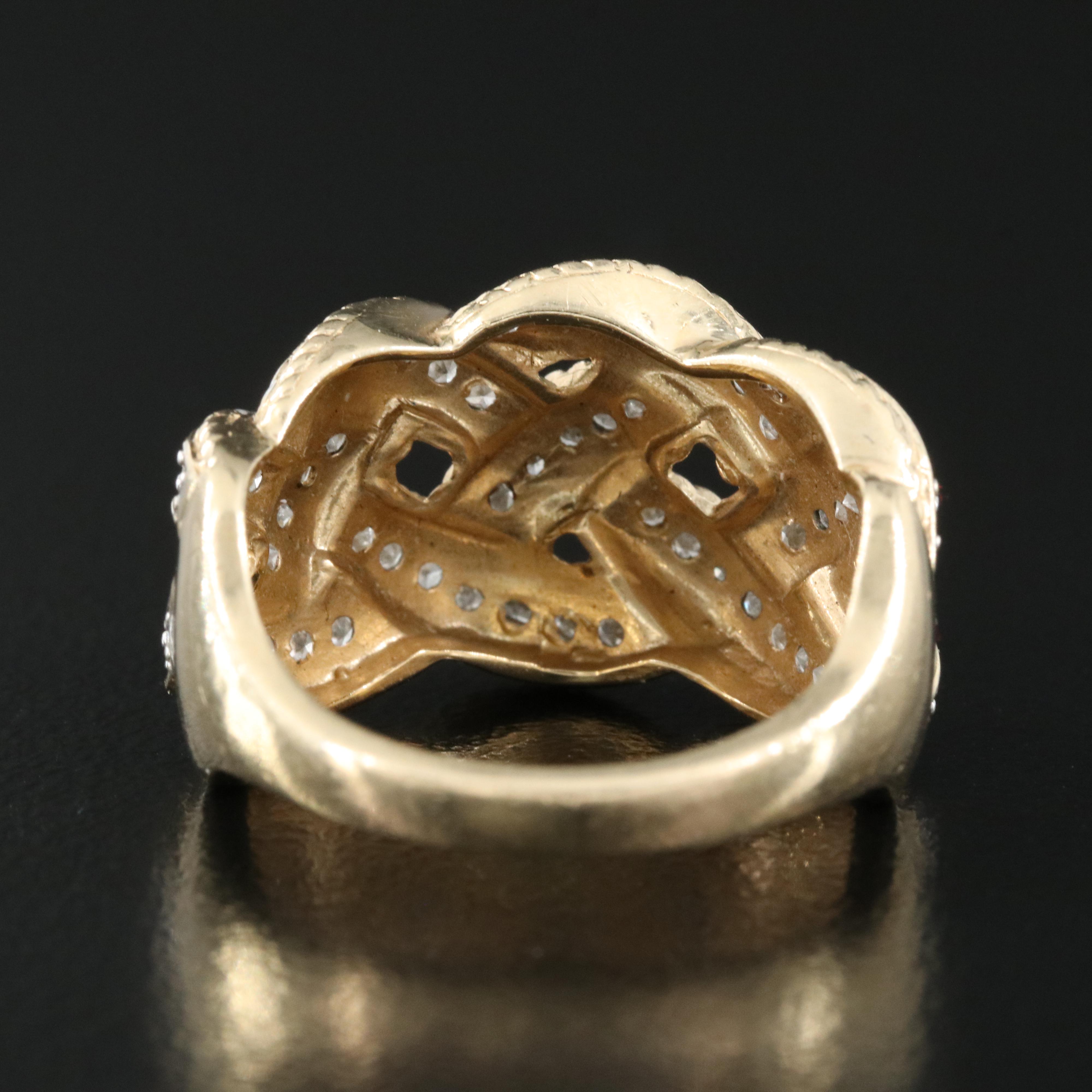 14K 0.45 CTW Diamond Braided Band