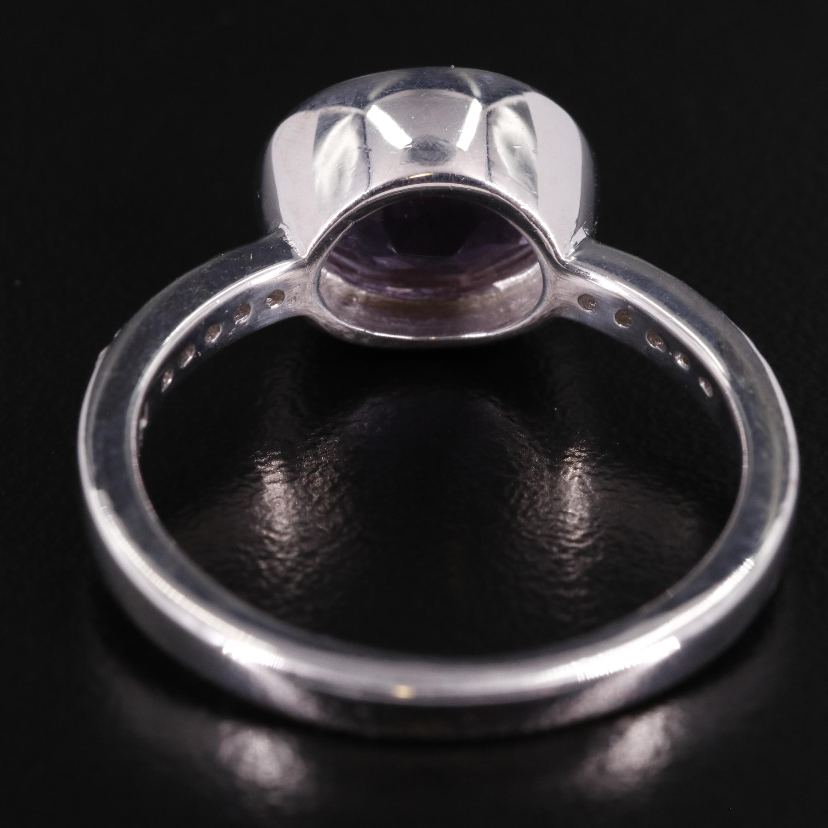 Sterling Amethyst and White Topaz Ring