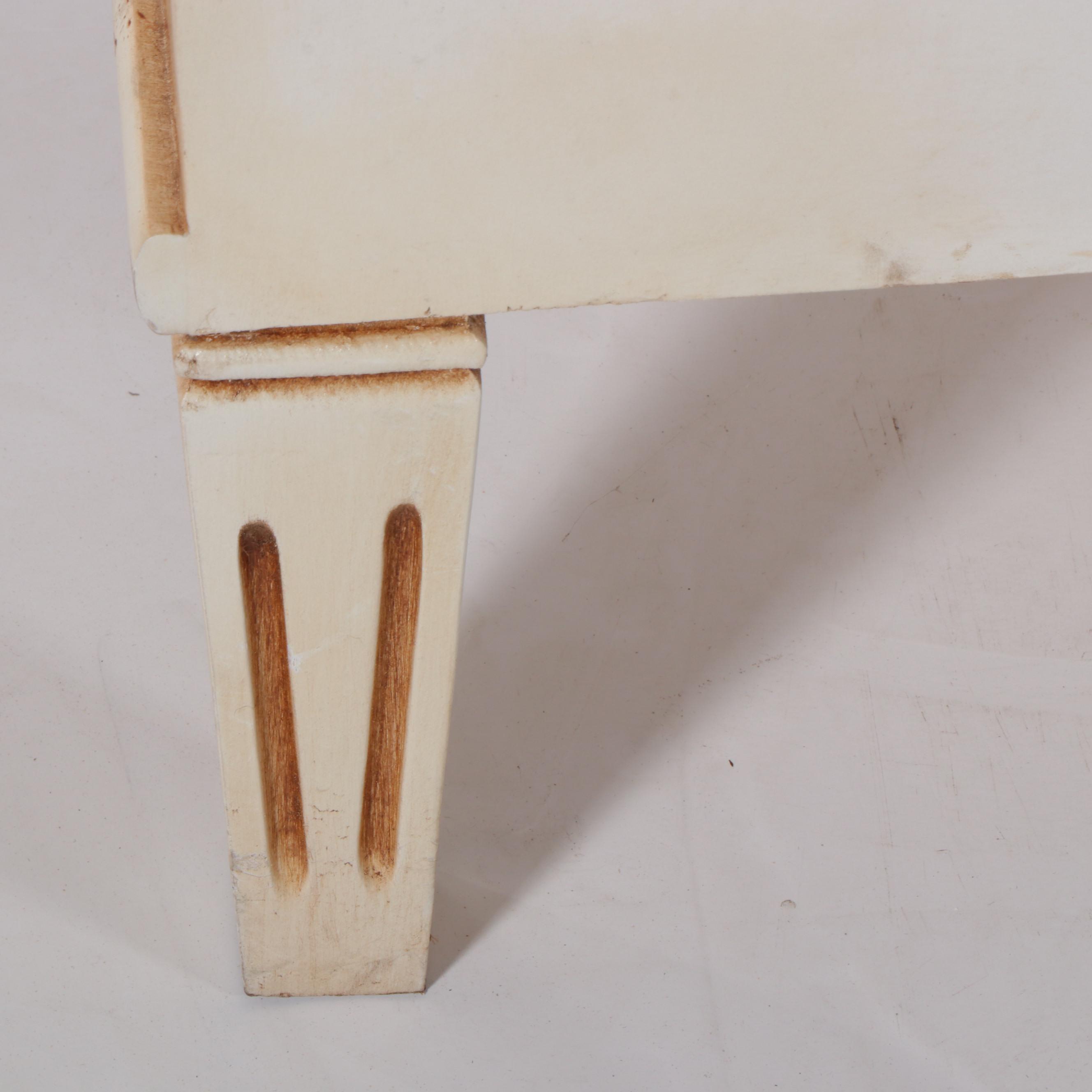 Cream-Painted Neoclassical Style Wooden Chest of Drawers