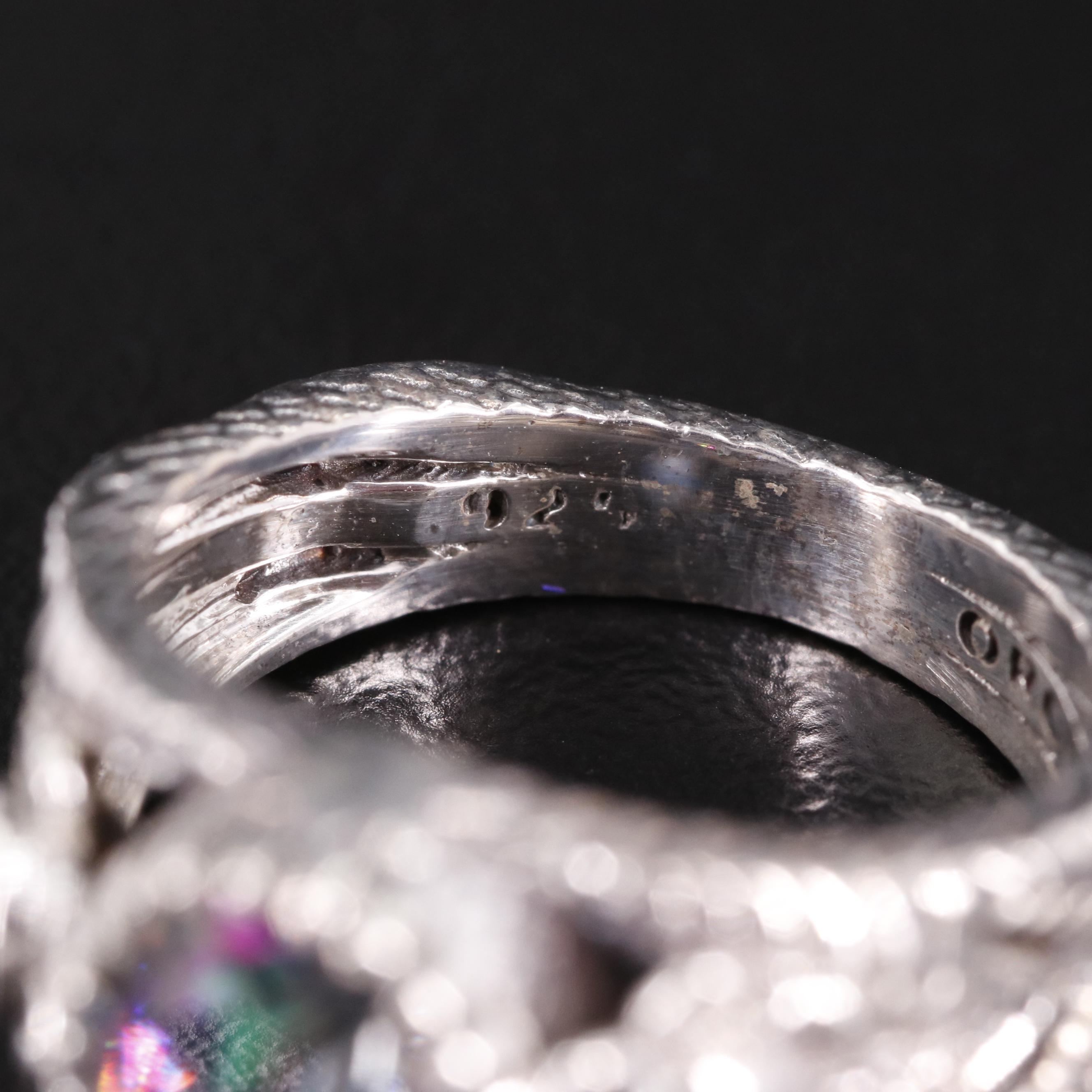 Sterling Mystic Topaz and White Topaz Ring