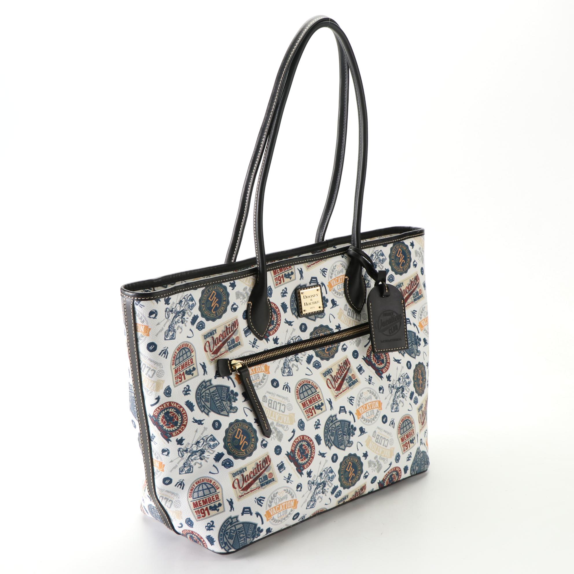 Disney Dooney & Bourke Tote in Disney Vacation Club Coated Canvas