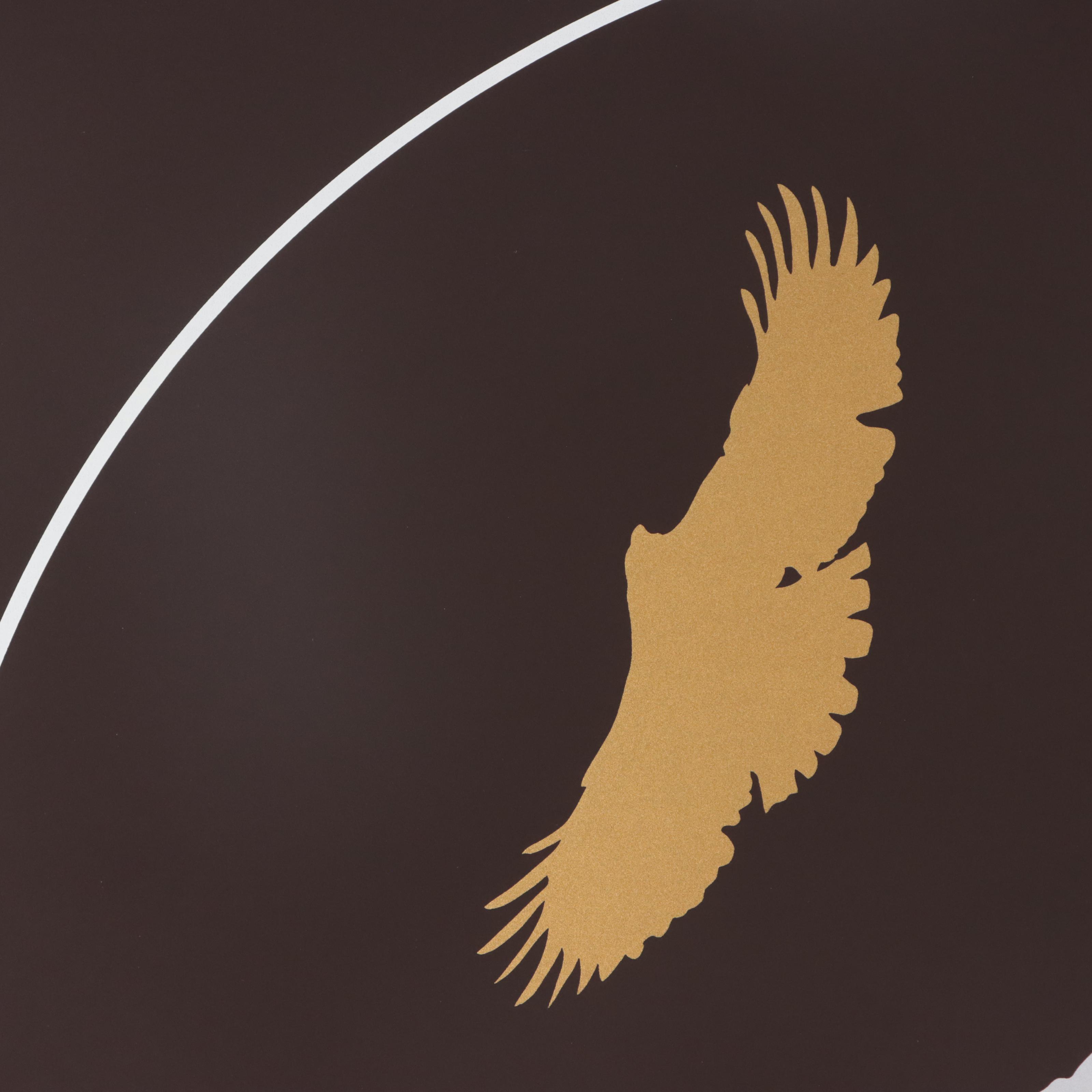 Thomas W. Benton Abstract Serigraph "Golden Eagle," 1981