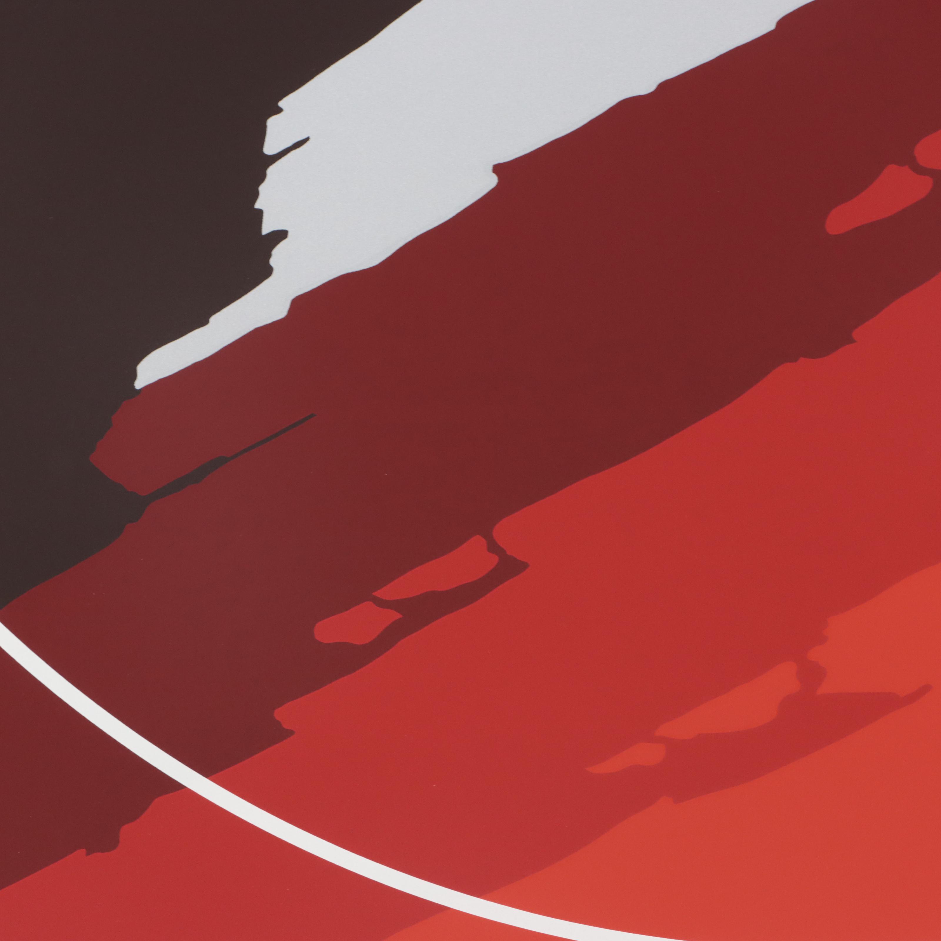 Thomas W. Benton Abstract Serigraph "Golden Eagle," 1981