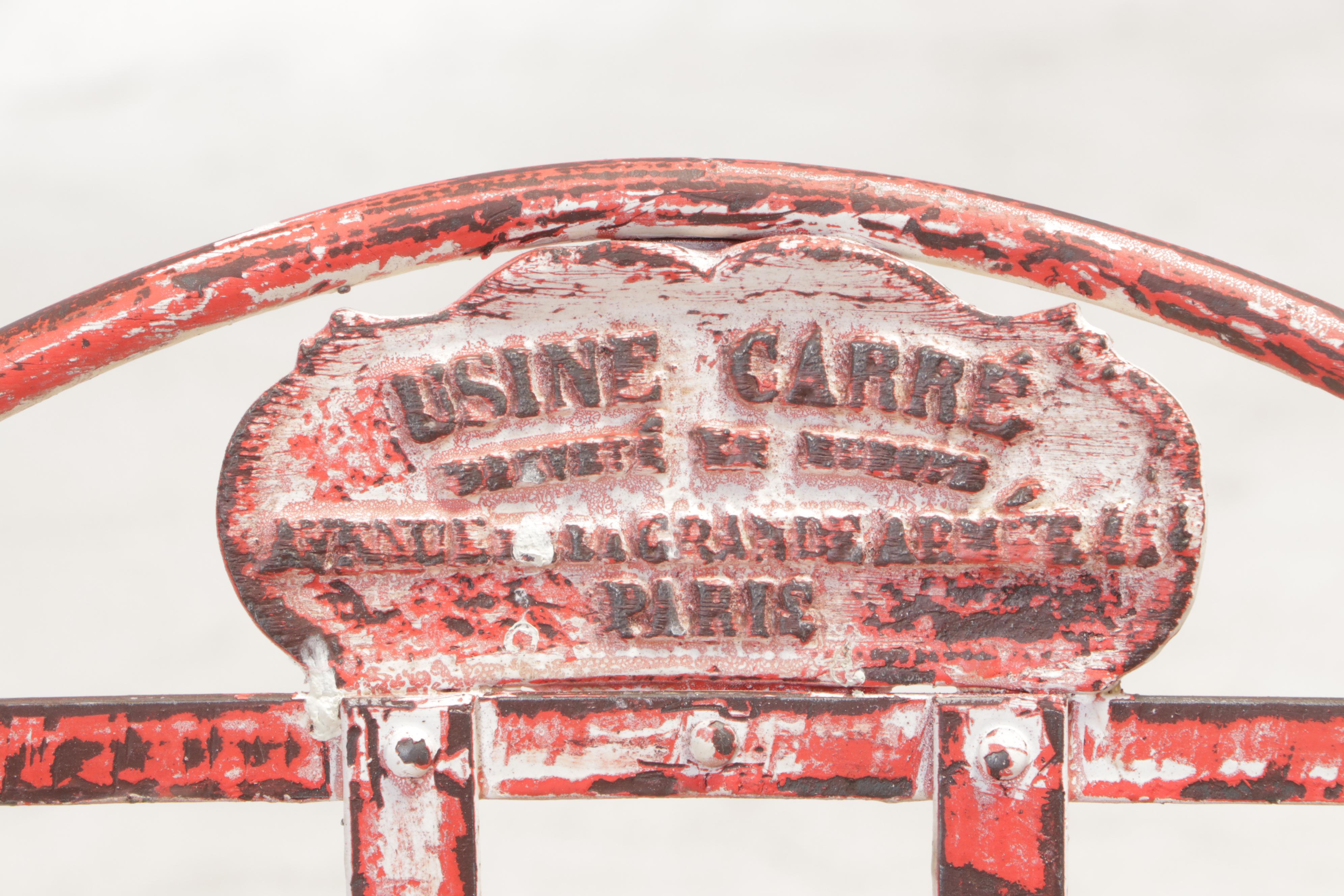 Pair of French Style Painted Iron Cafe Chairs