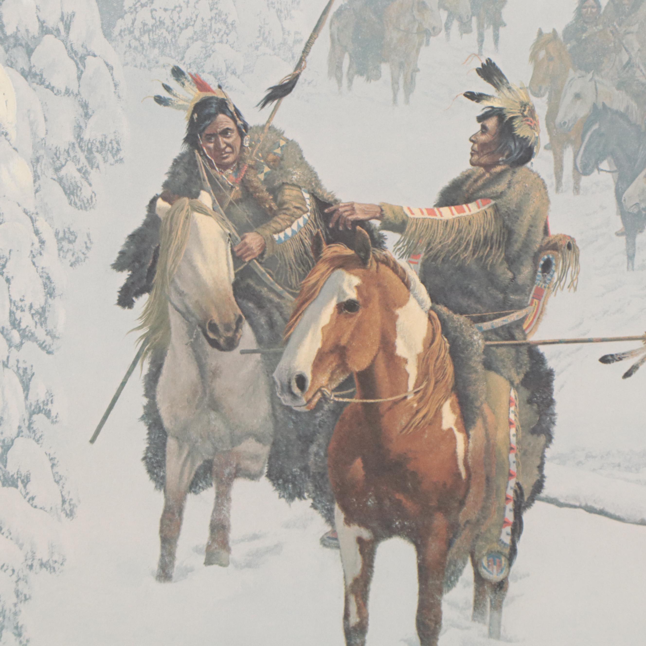 Jacob Pfeiffer Offset Lithograph "Out of Winter's Silence," Late 20th Century