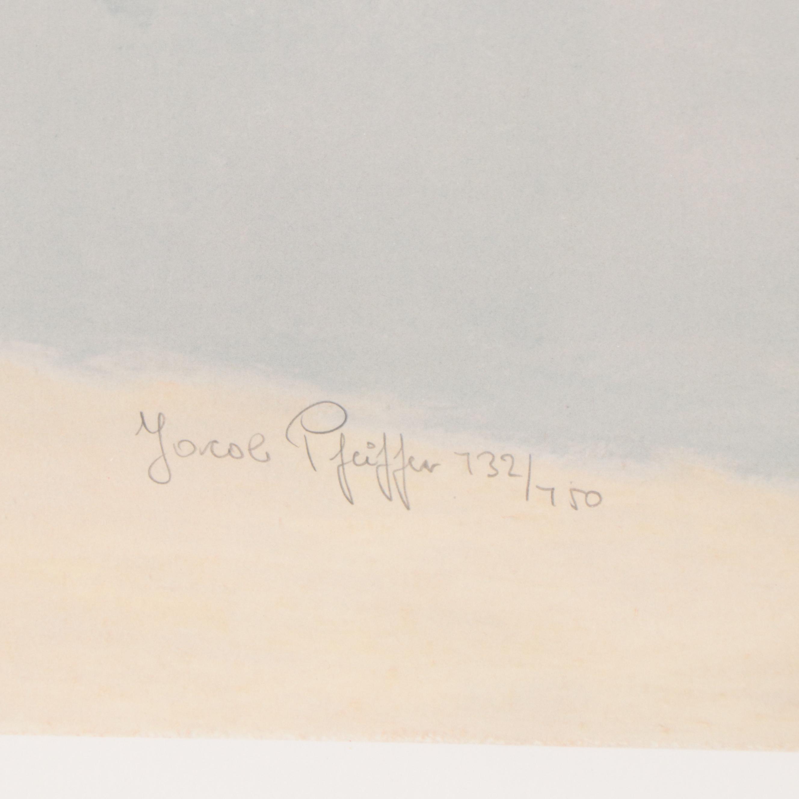 Jacob Pfeiffer Offset Lithograph "Out of Winter's Silence," Late 20th Century