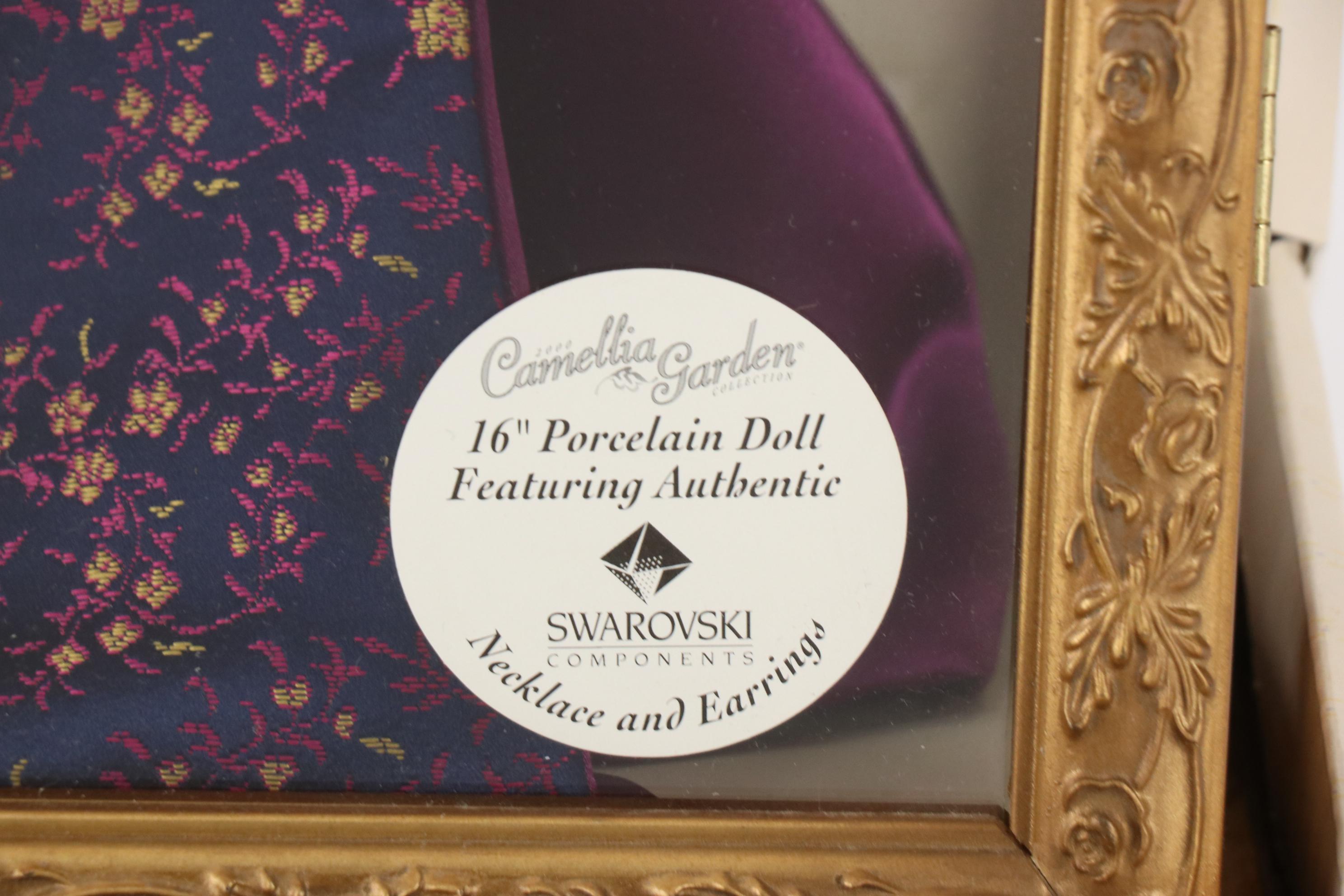 BK Collectibles Camellia Garden Collection Porcelain Dolls with Display Cases