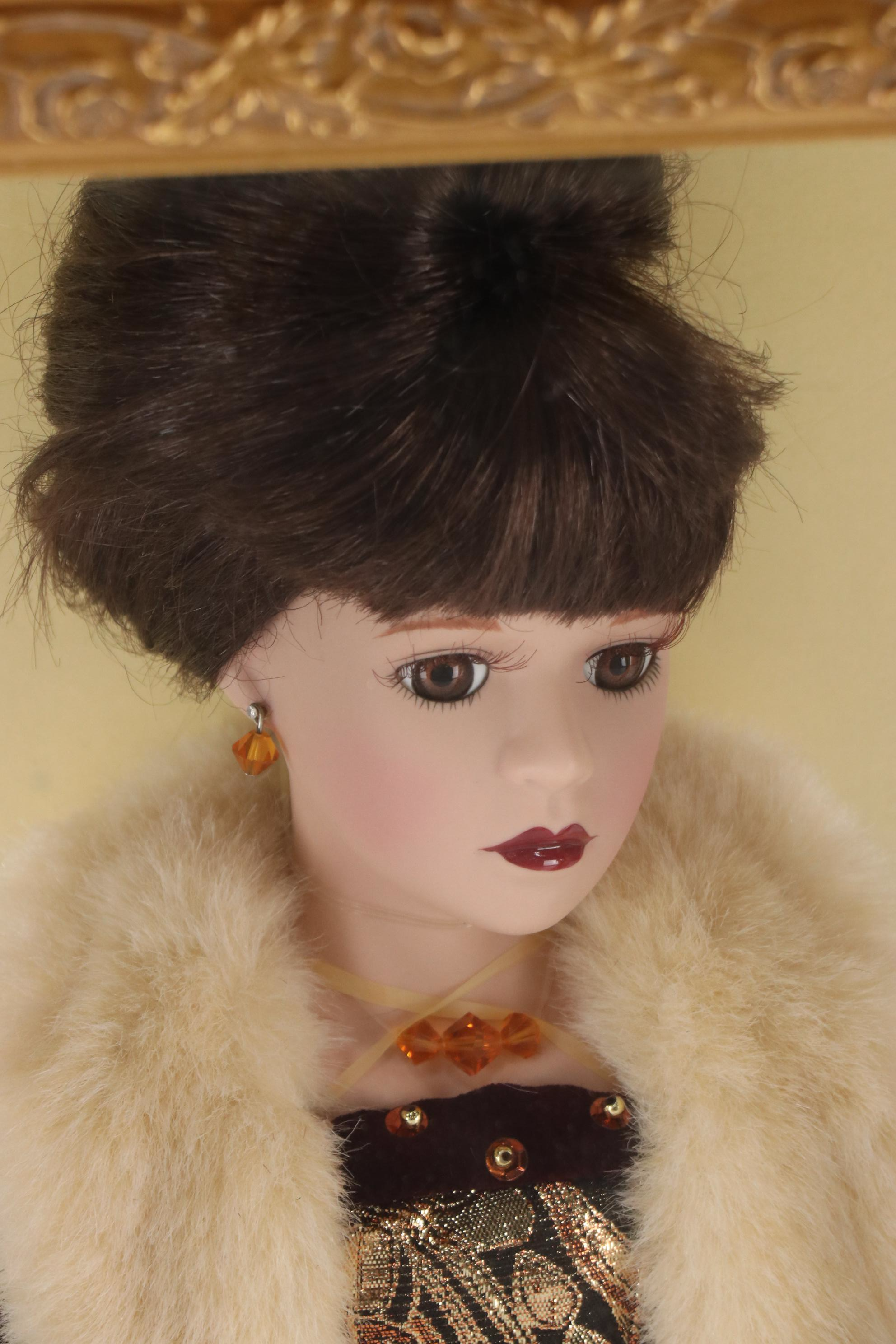 BK Collectibles Camellia Garden Collection Porcelain Dolls with Display Cases