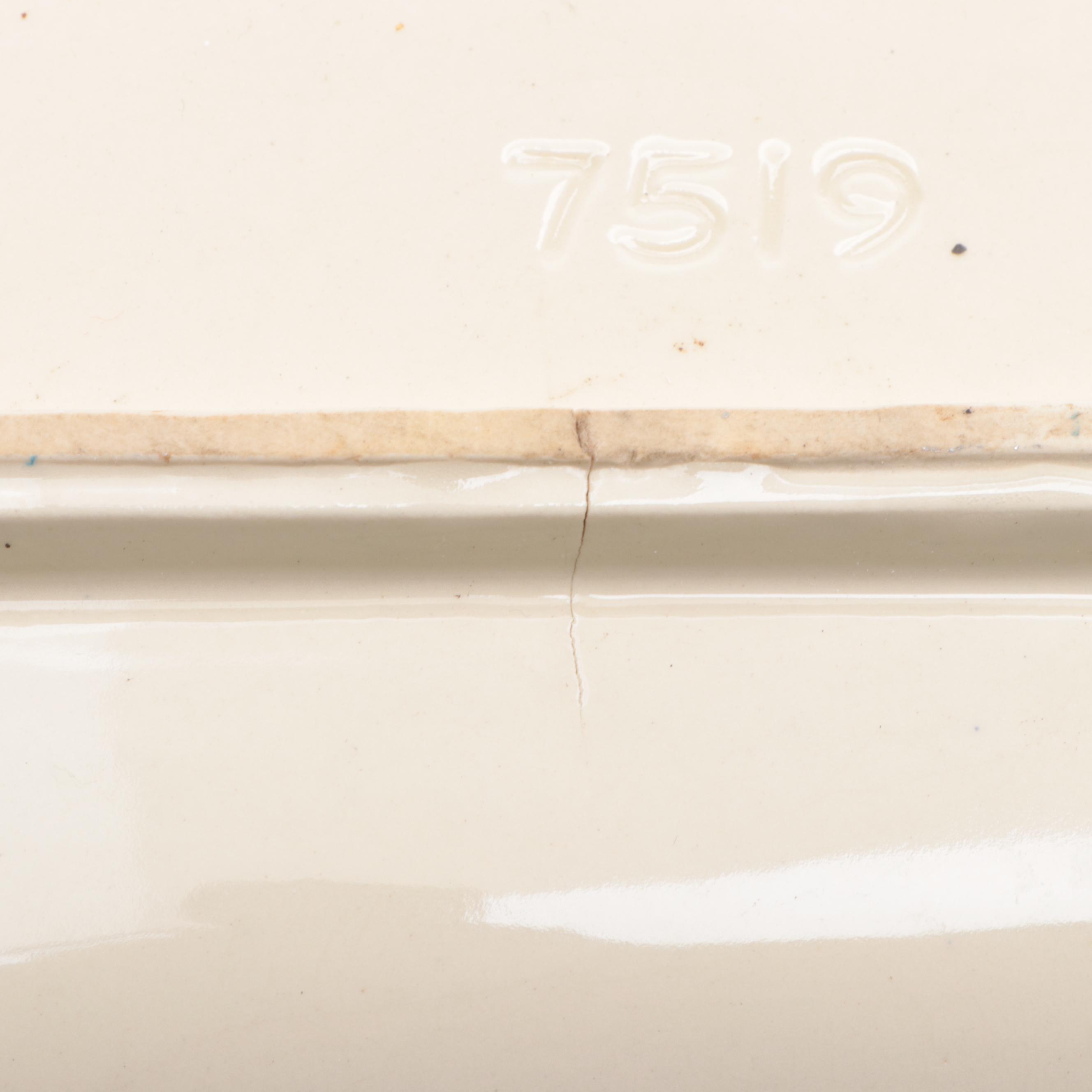 McCoy Pottery Pitcher with Flow Blue Earthenware Square Basin, Mid-20th Century