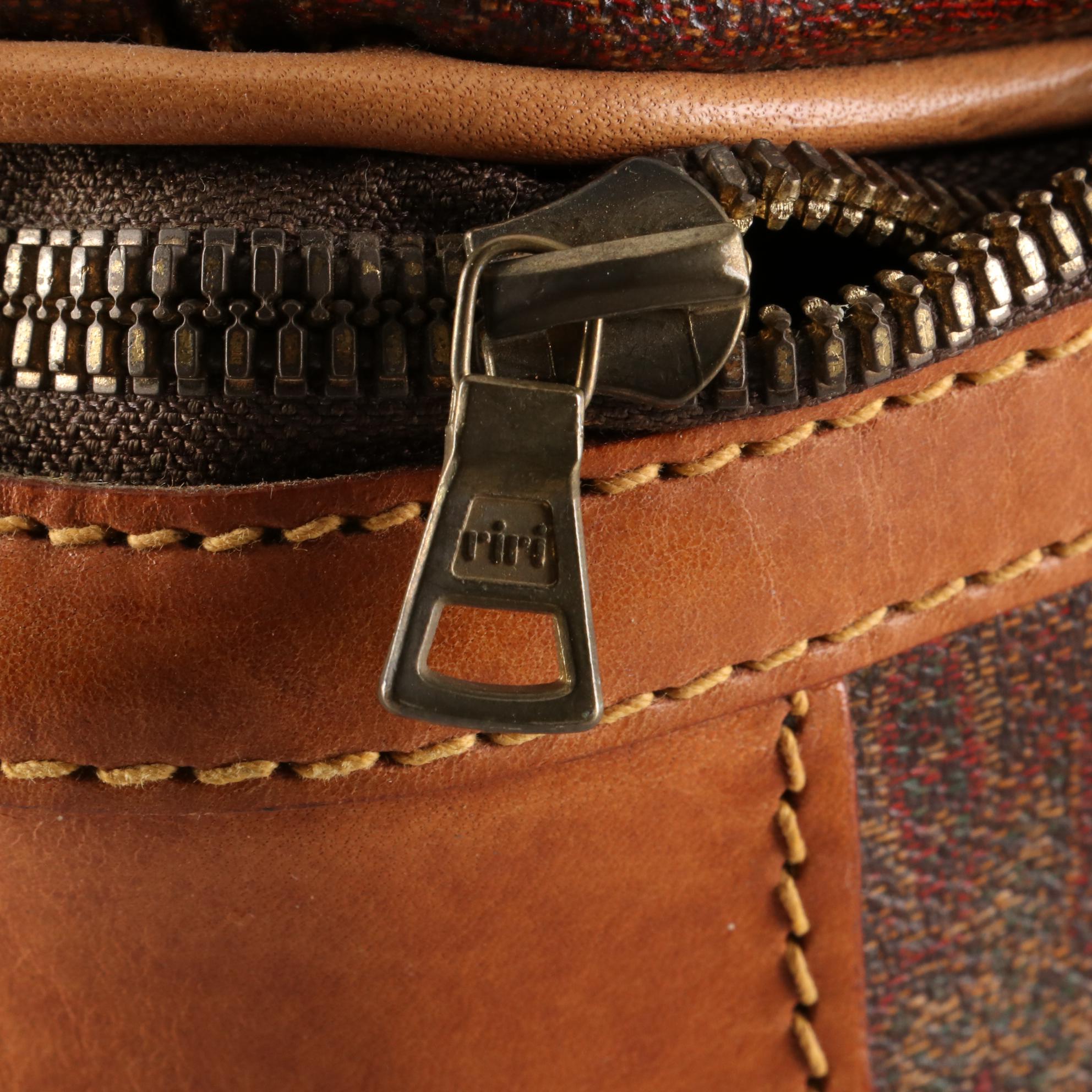 ETRO Travel Bag with Shoe Compartment in Paisley Coated Canvas and Leather