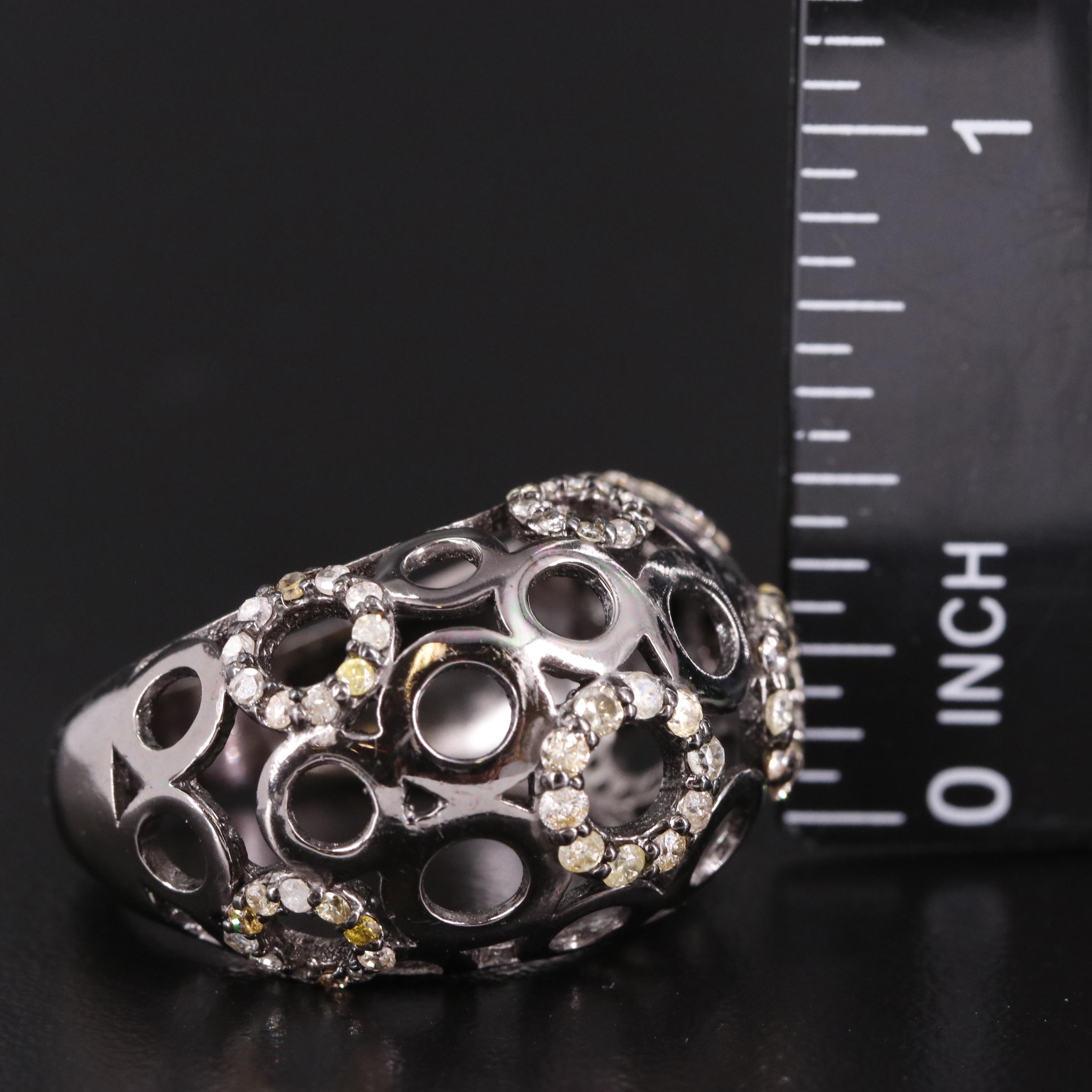 Sterling Diamond Dome Ring