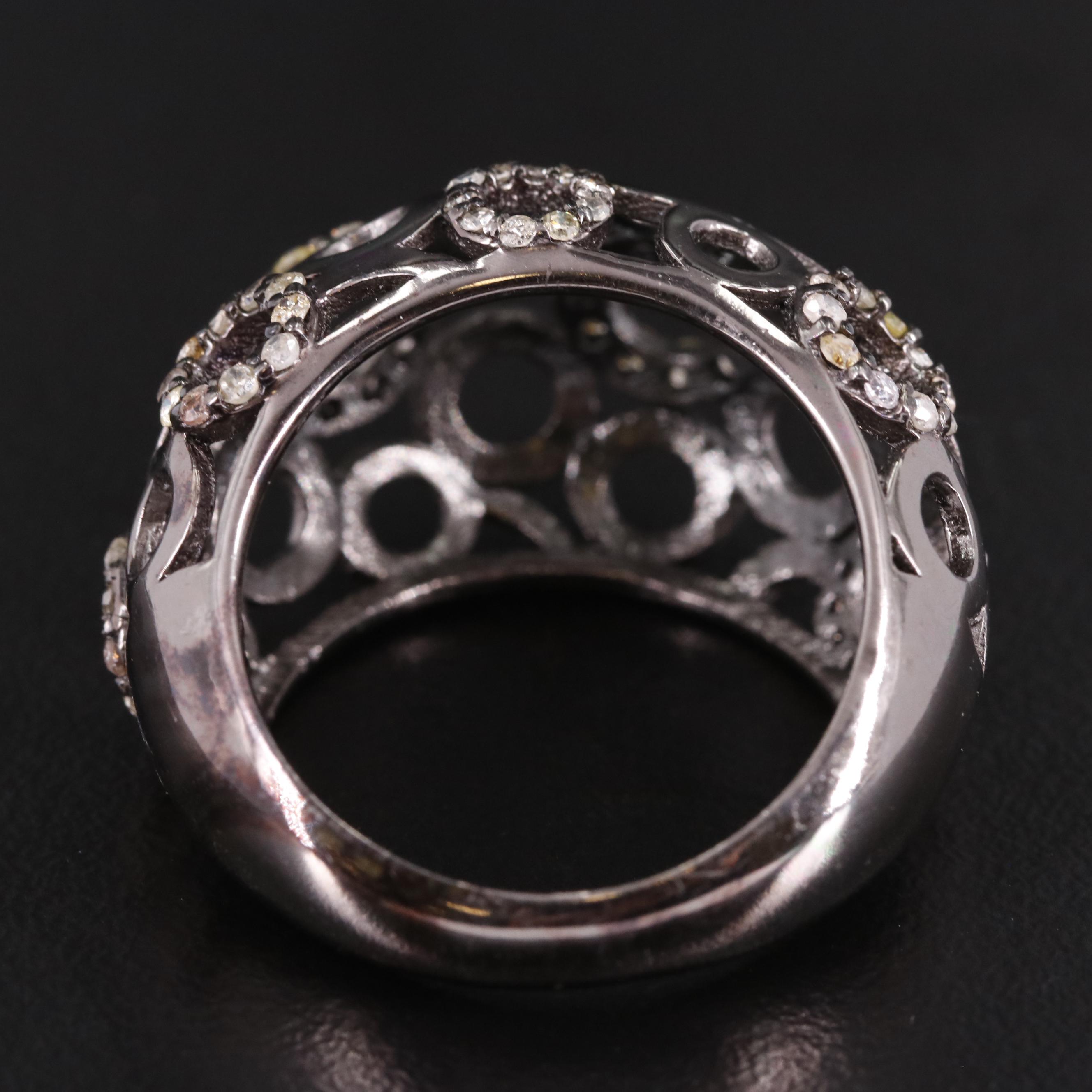 Sterling Diamond Dome Ring