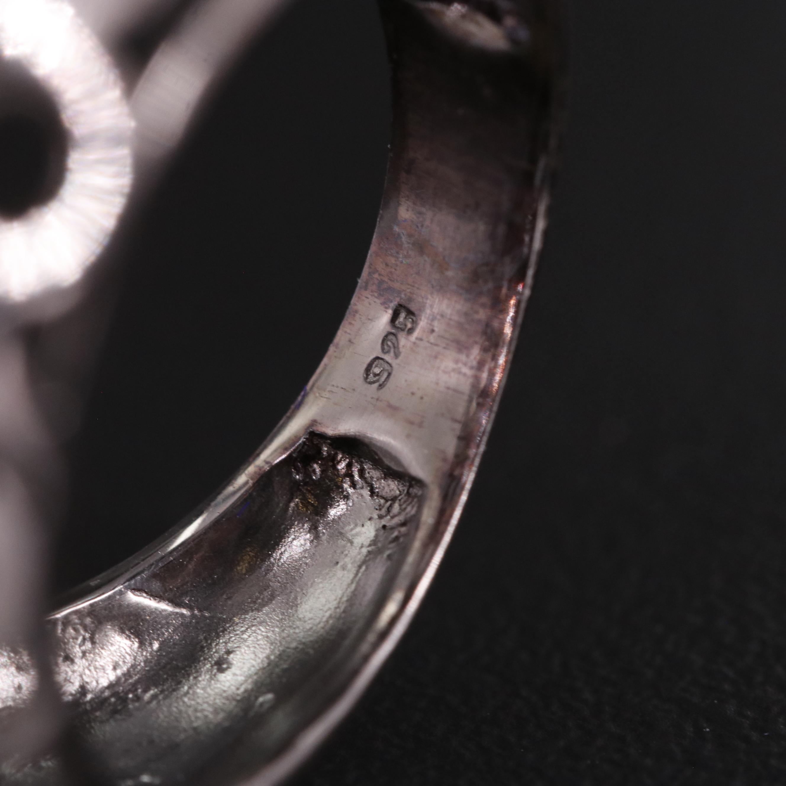 Sterling Diamond Dome Ring