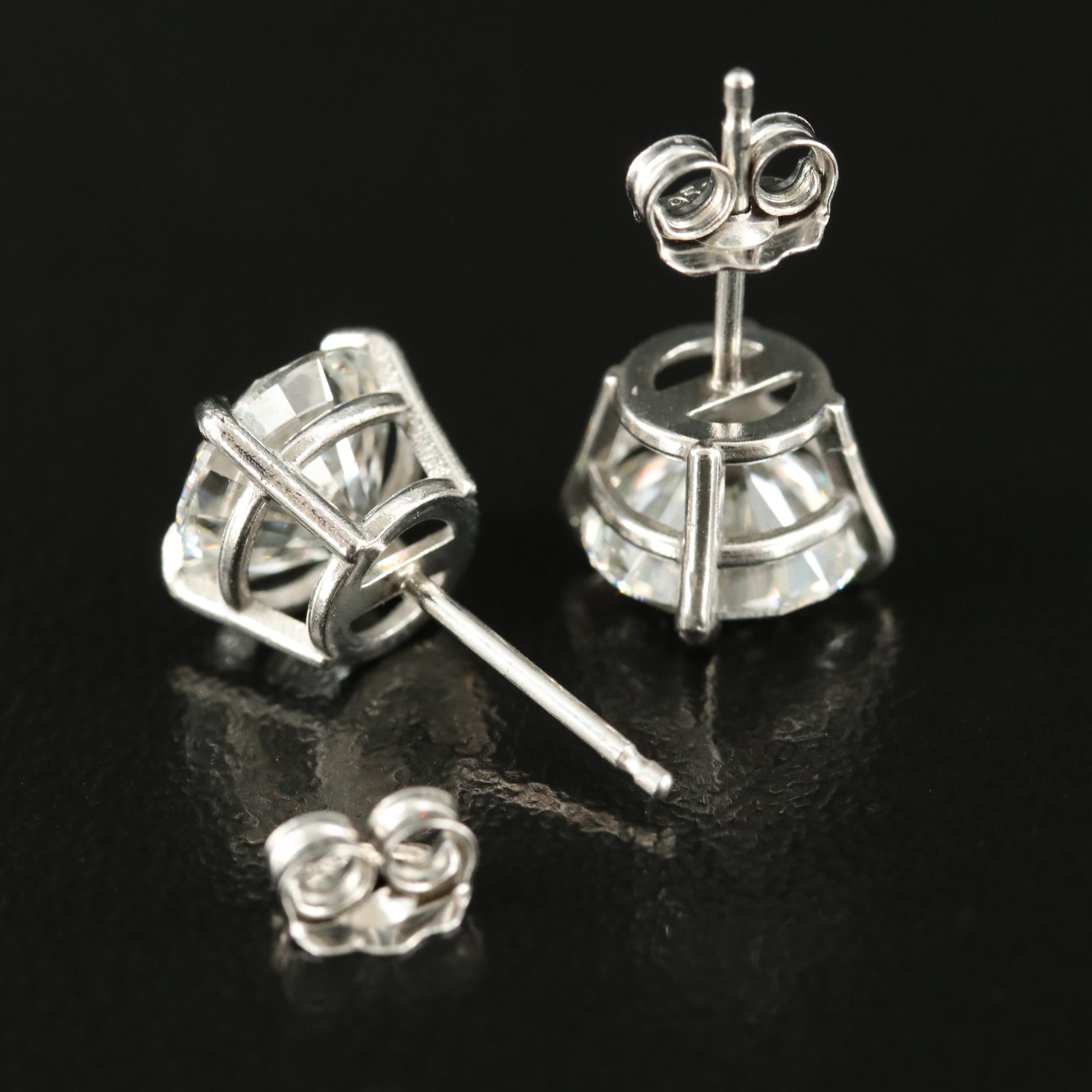 Platinum 3.02 CTW Lab Grown Diamond Stud Earrings with IGI Reports