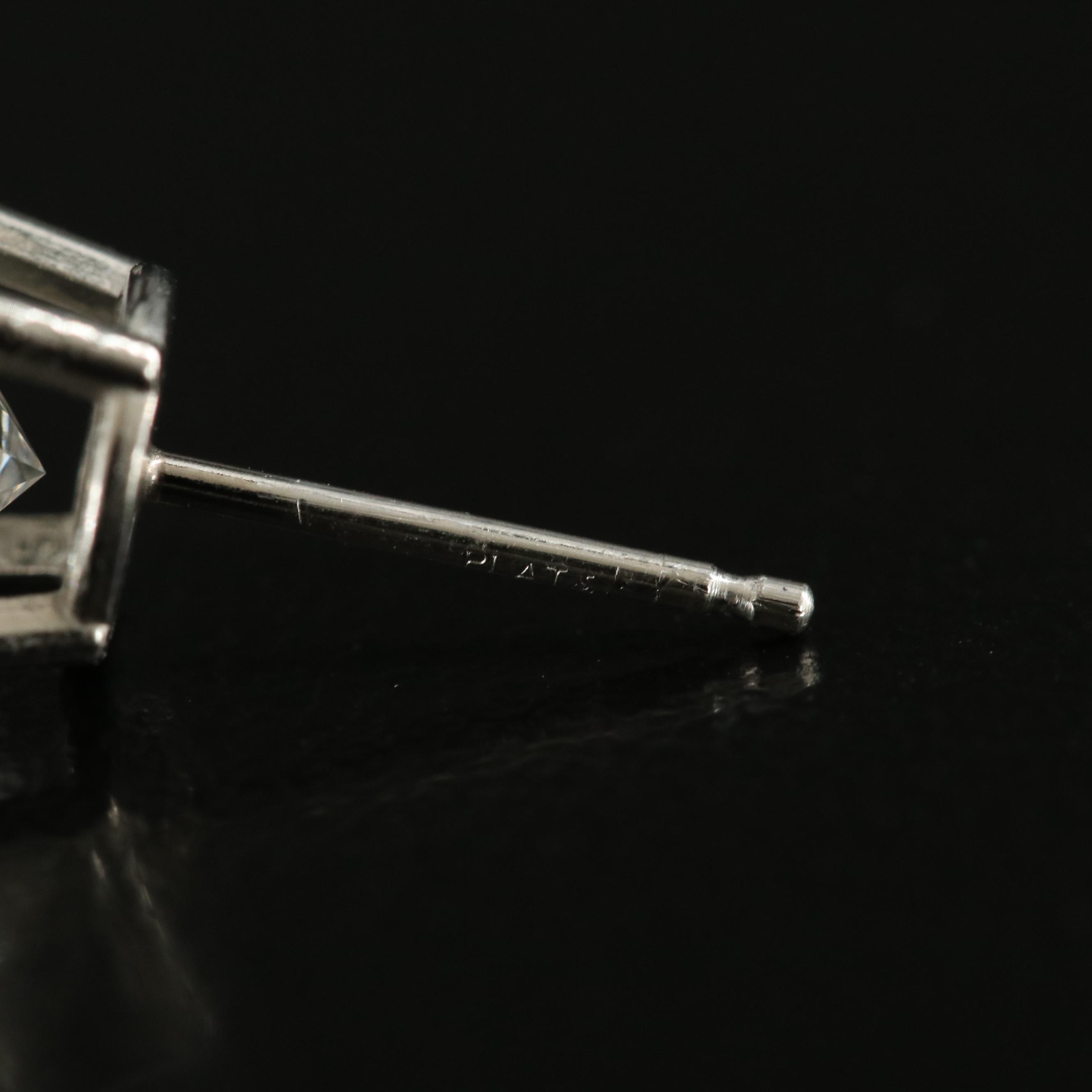 Platinum 3.02 CTW Lab Grown Diamond Stud Earrings with IGI Reports