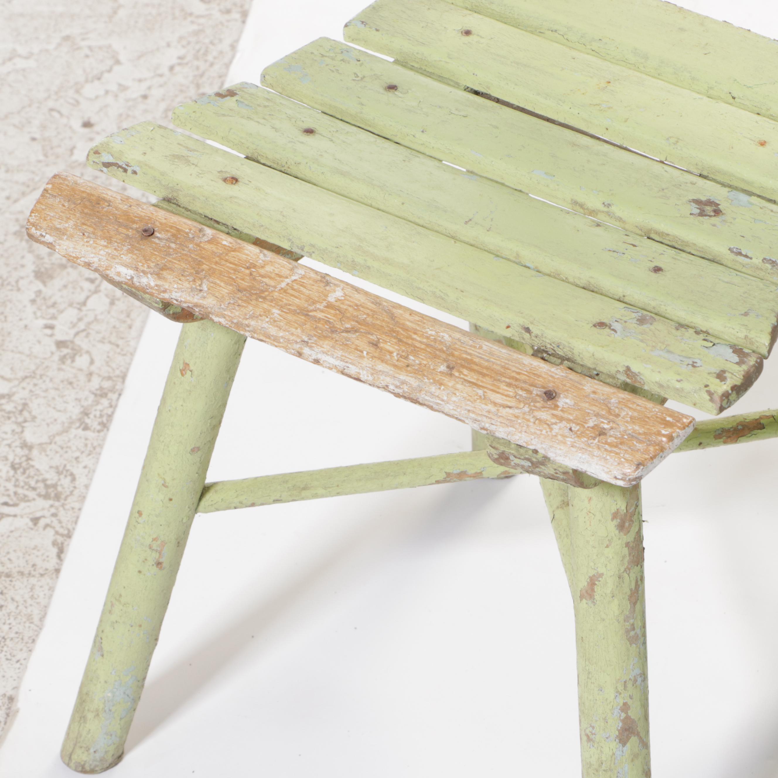 Primitive Style Painted Wooden Children's Chairs