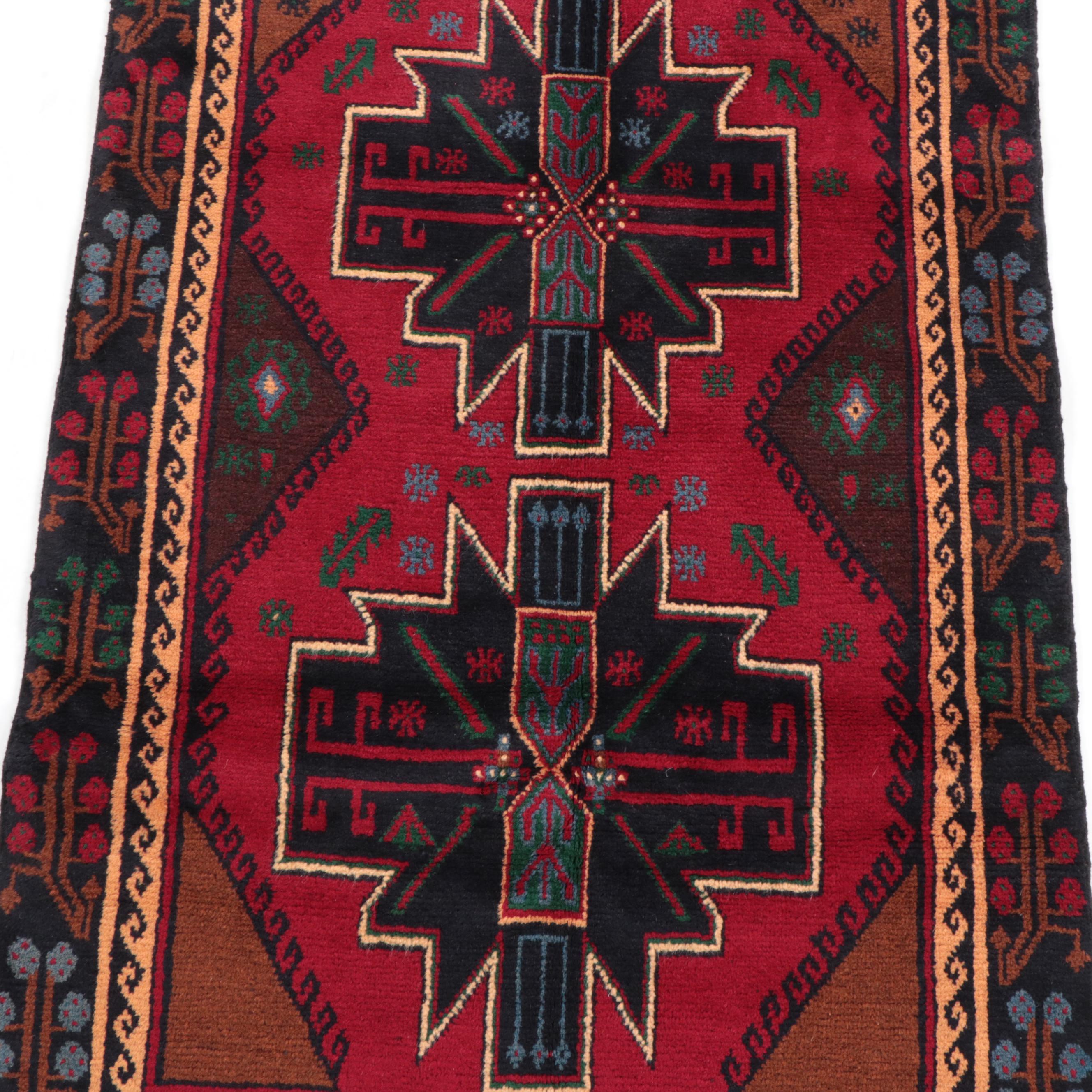 3' x 4'5 Hand-Knotted Afghan Baluch Accent Rug