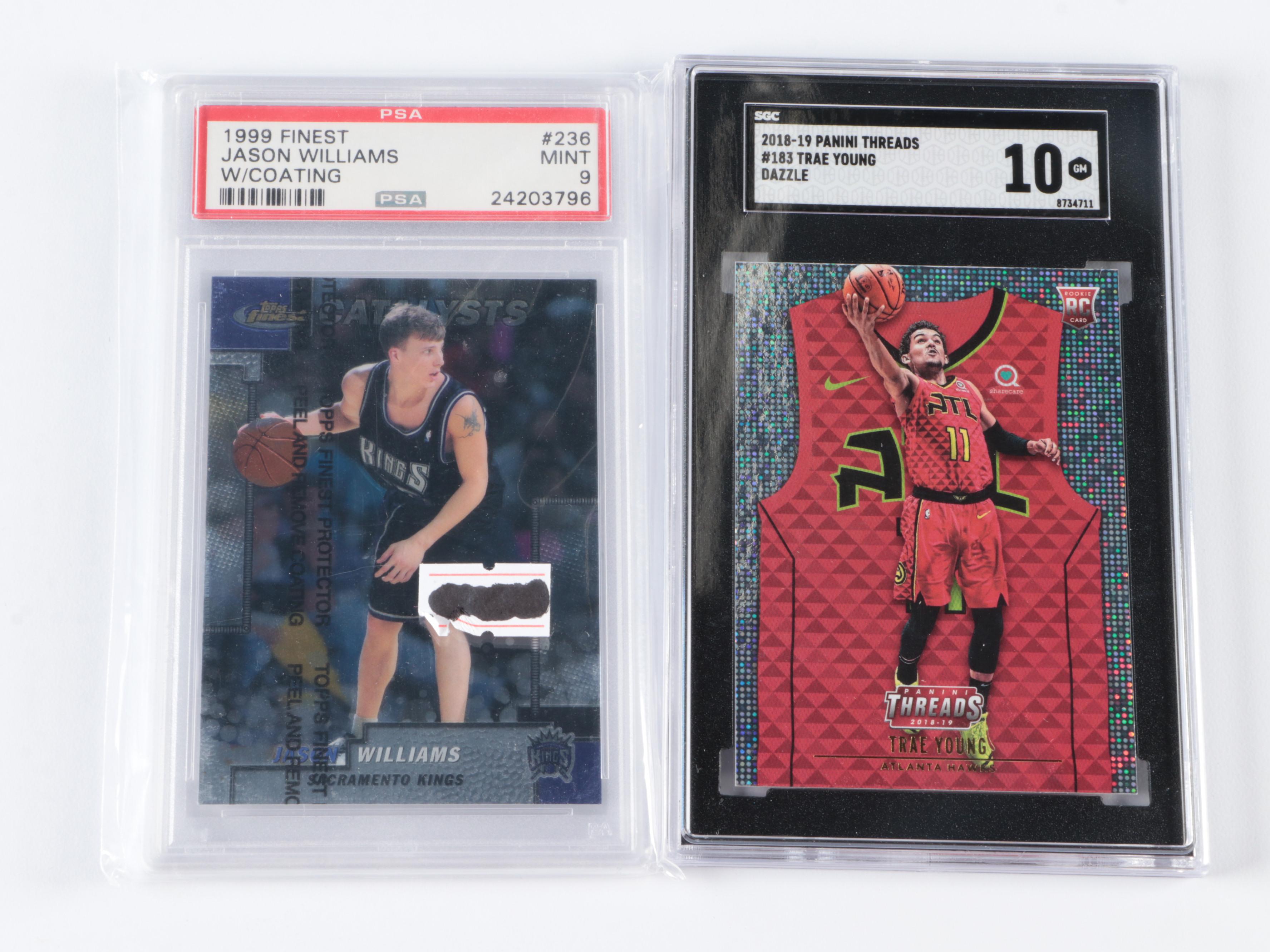 Trae Young Graded Panini Threads Rookie with More Basketball Cards, 1990s–2020s