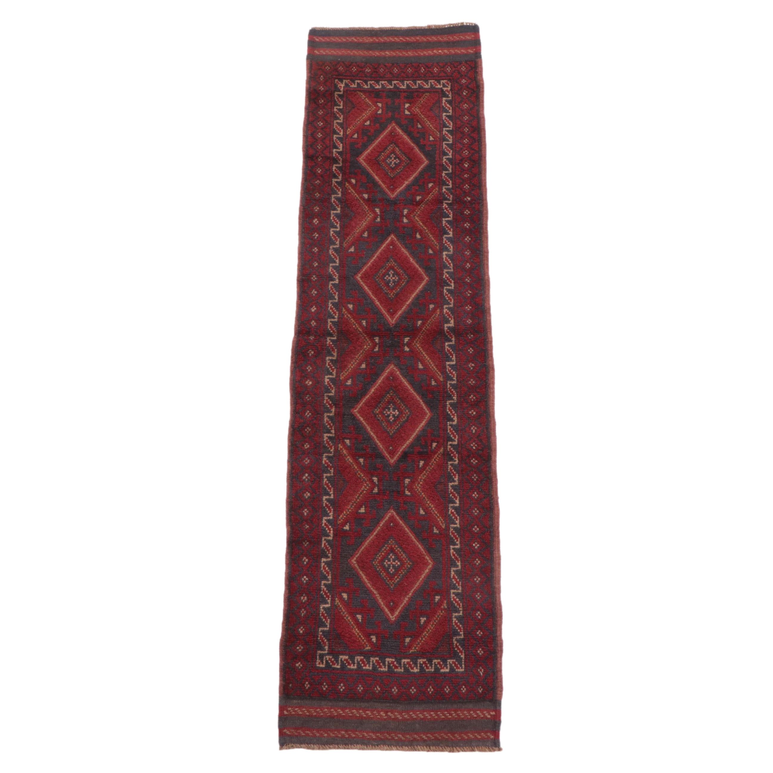 2'1 x 8'3 Hand-Knotted Afghan Mixed Technique Carpet Runner