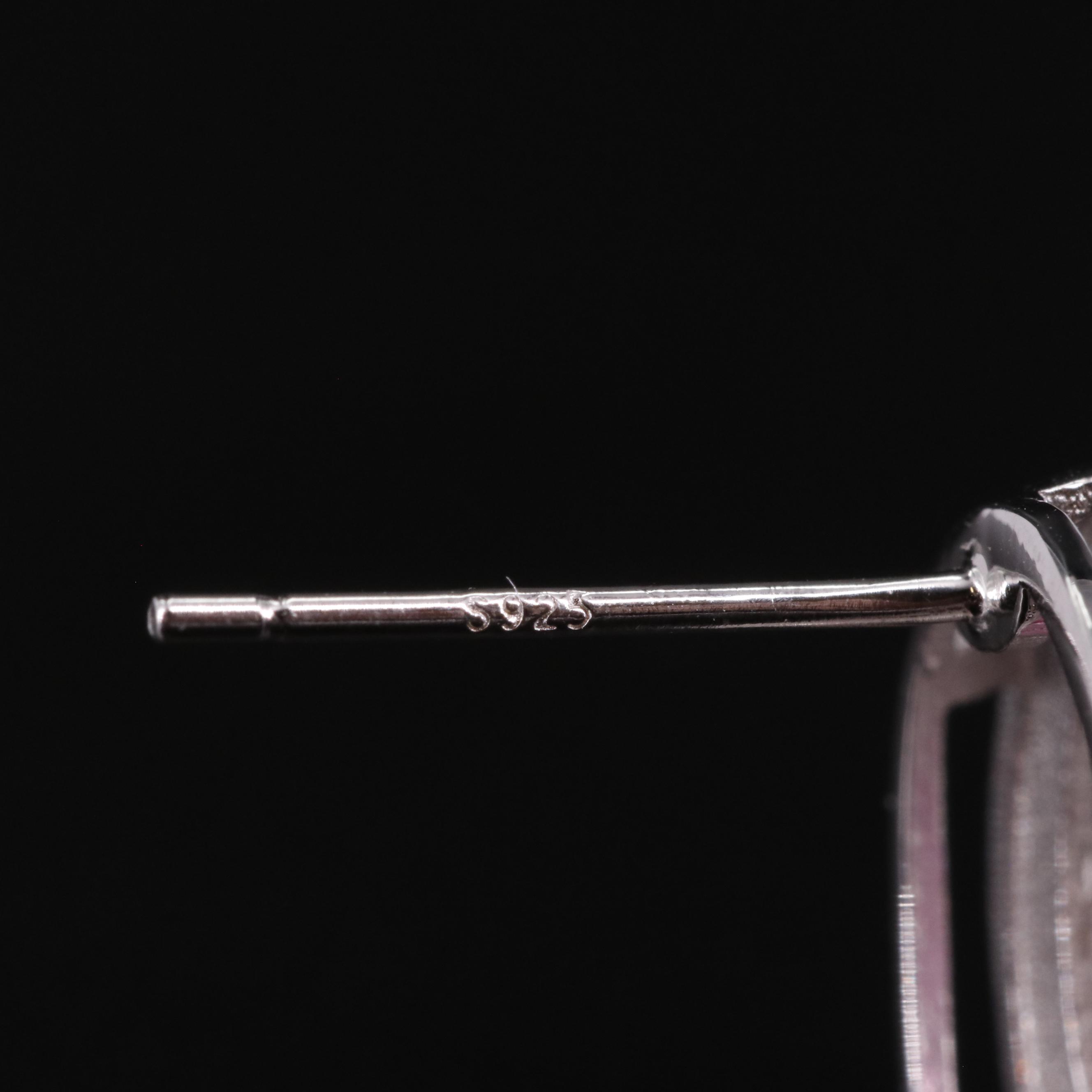 Sterling Cubic Zirconia Halo Stud Earrings