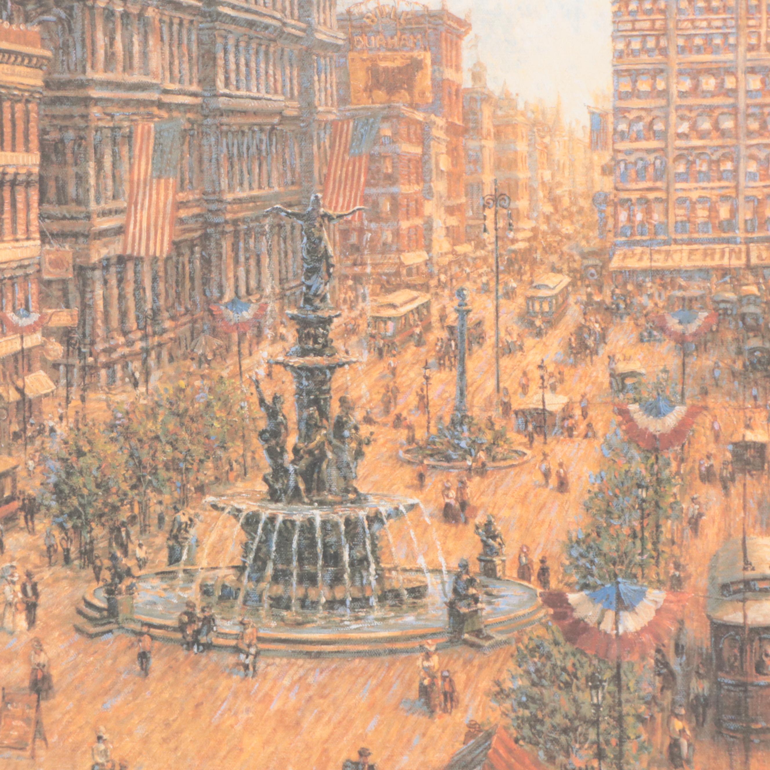 Frank McElwain Offset Lithograph "Cincinnati Celebrates the Fourth"