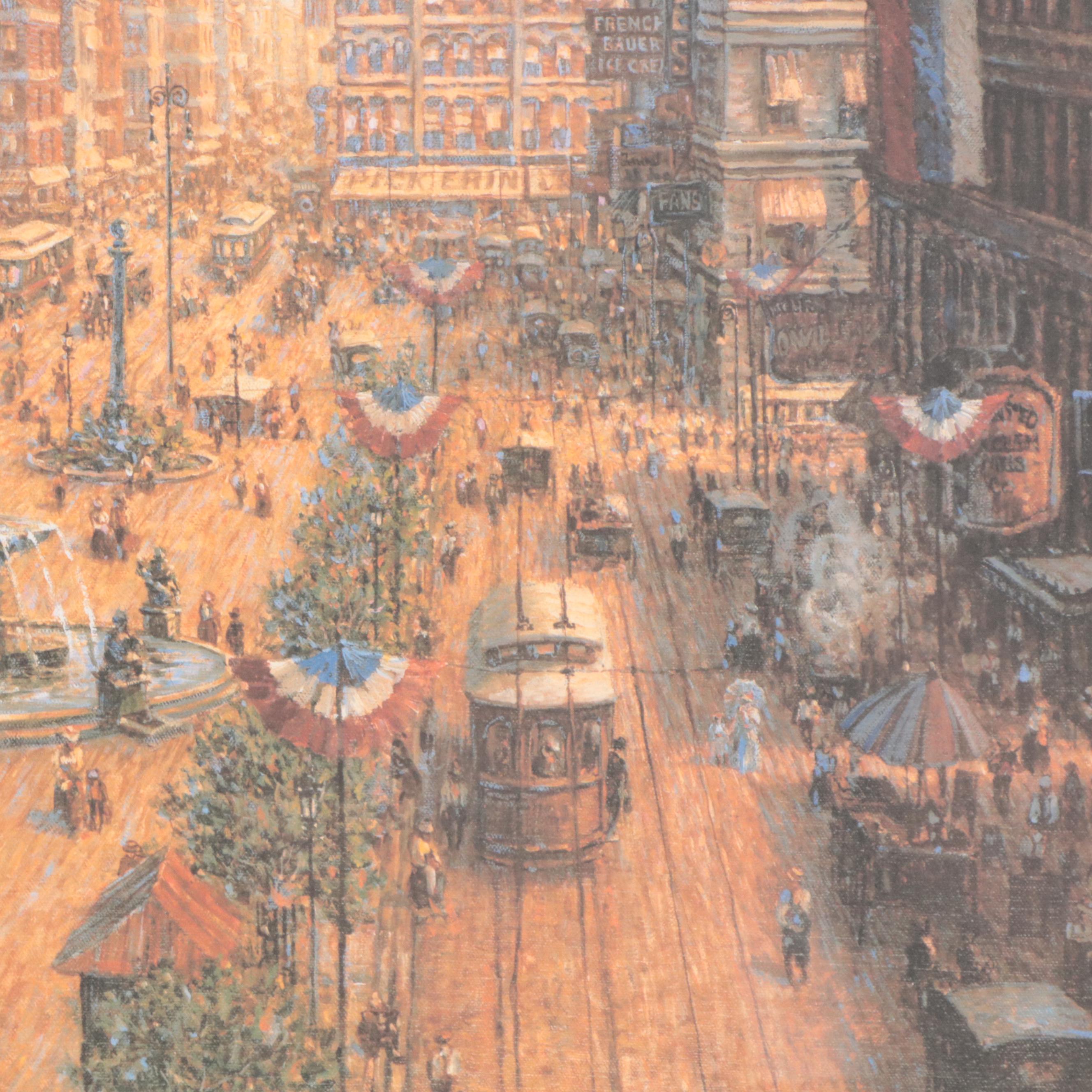 Frank McElwain Offset Lithograph "Cincinnati Celebrates the Fourth"